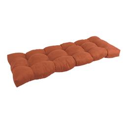 46 x 19 in. Tufted Solid Microsuede Bench Cushion, Spice