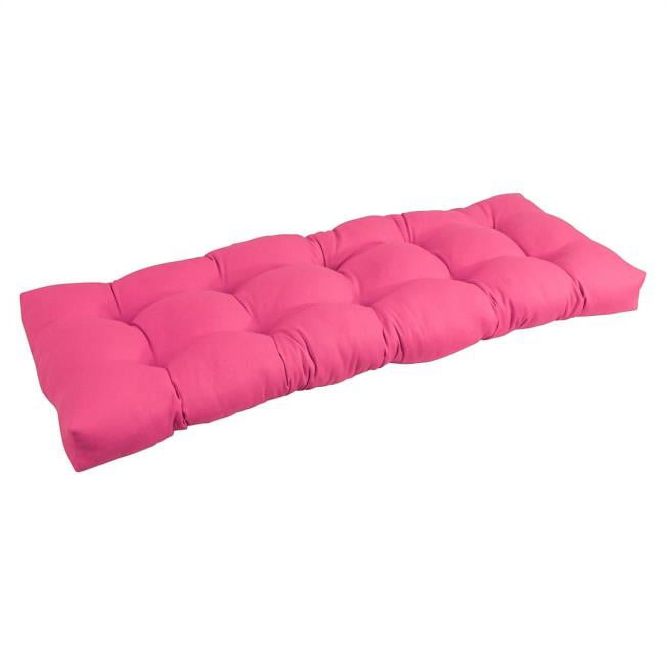 Picture of Blazing Needles 946X19BF-TW-BB 46 x 19 in. Tufted Solid Twill Bench Cushion&#44; Bery Berry