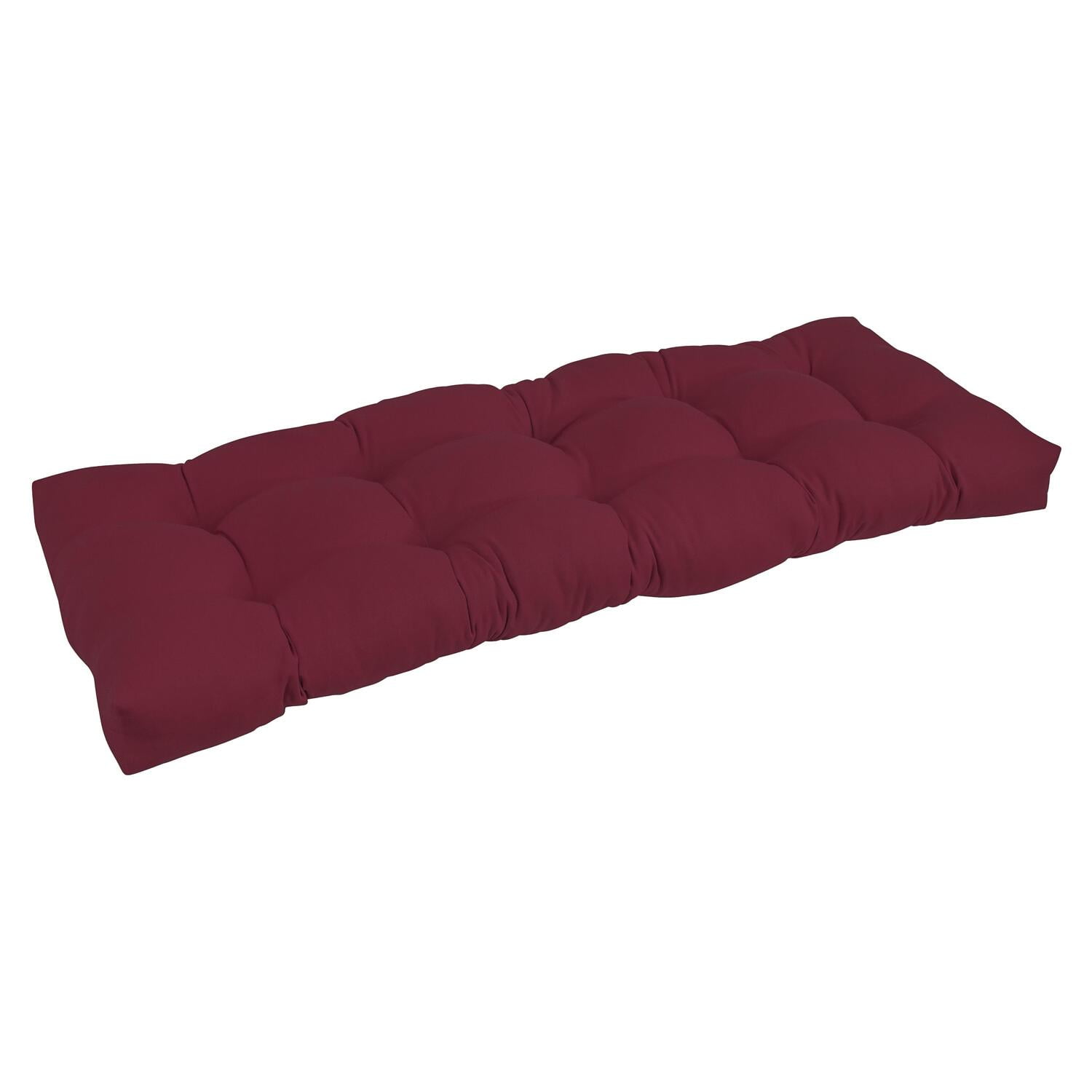 Picture of Blazing Needles 946X19BF-TW-BG 46 x 19 in. Tufted Solid Twill Bench Cushion&#44; Burgundy