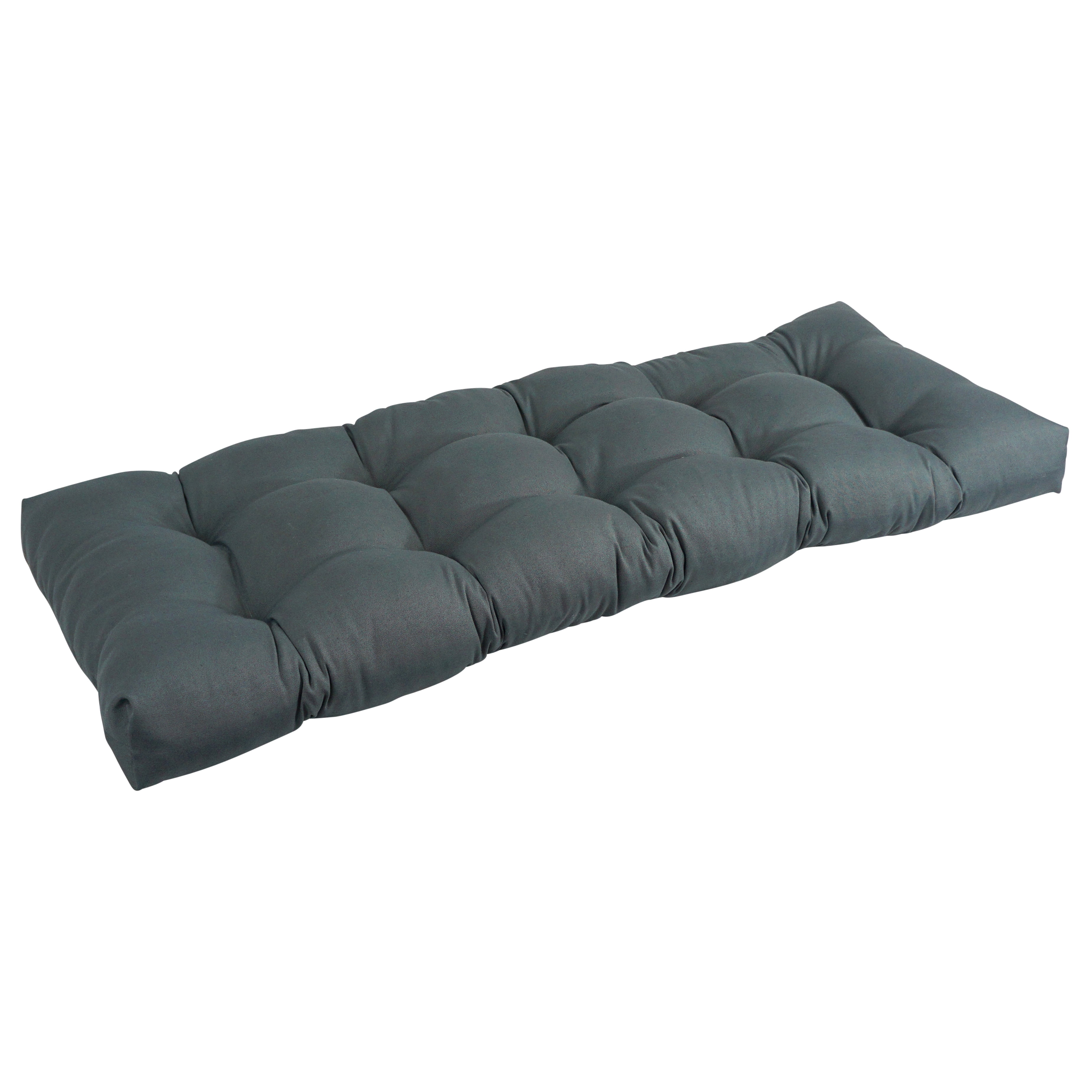 Picture of Blazing Needles 946X19BF-TW-GY 46 x 19 in. Tufted Solid Twill Bench Cushion&#44; Steel Grey