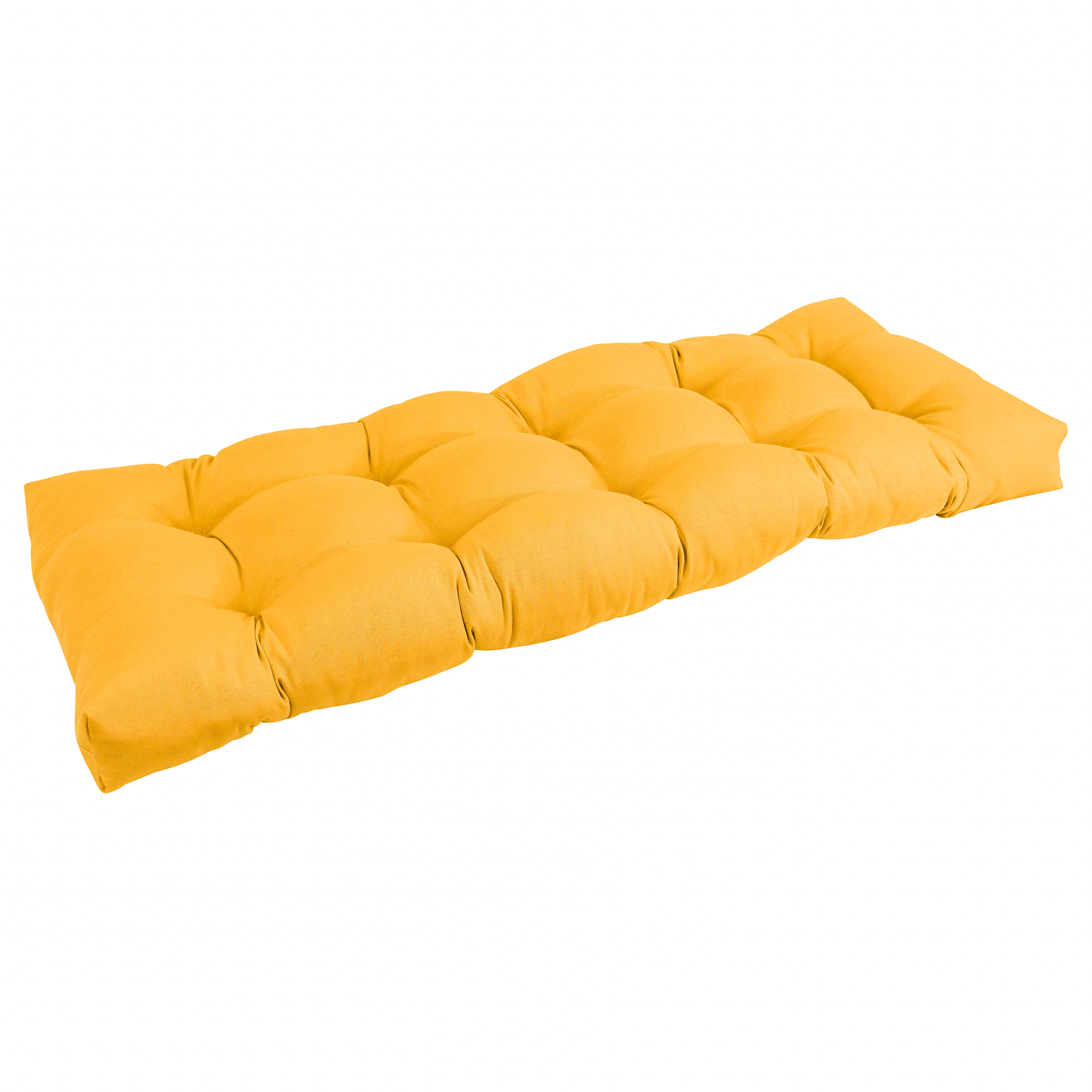 46 x 19 in. Tufted Solid Twill Bench Cushion, Sunset