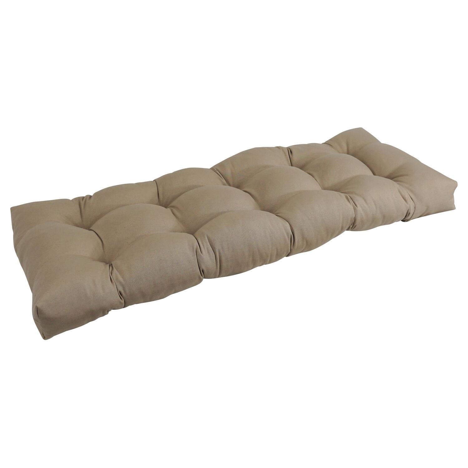 46 x 19 in. Tufted Solid Twill Bench Cushion, Toffee