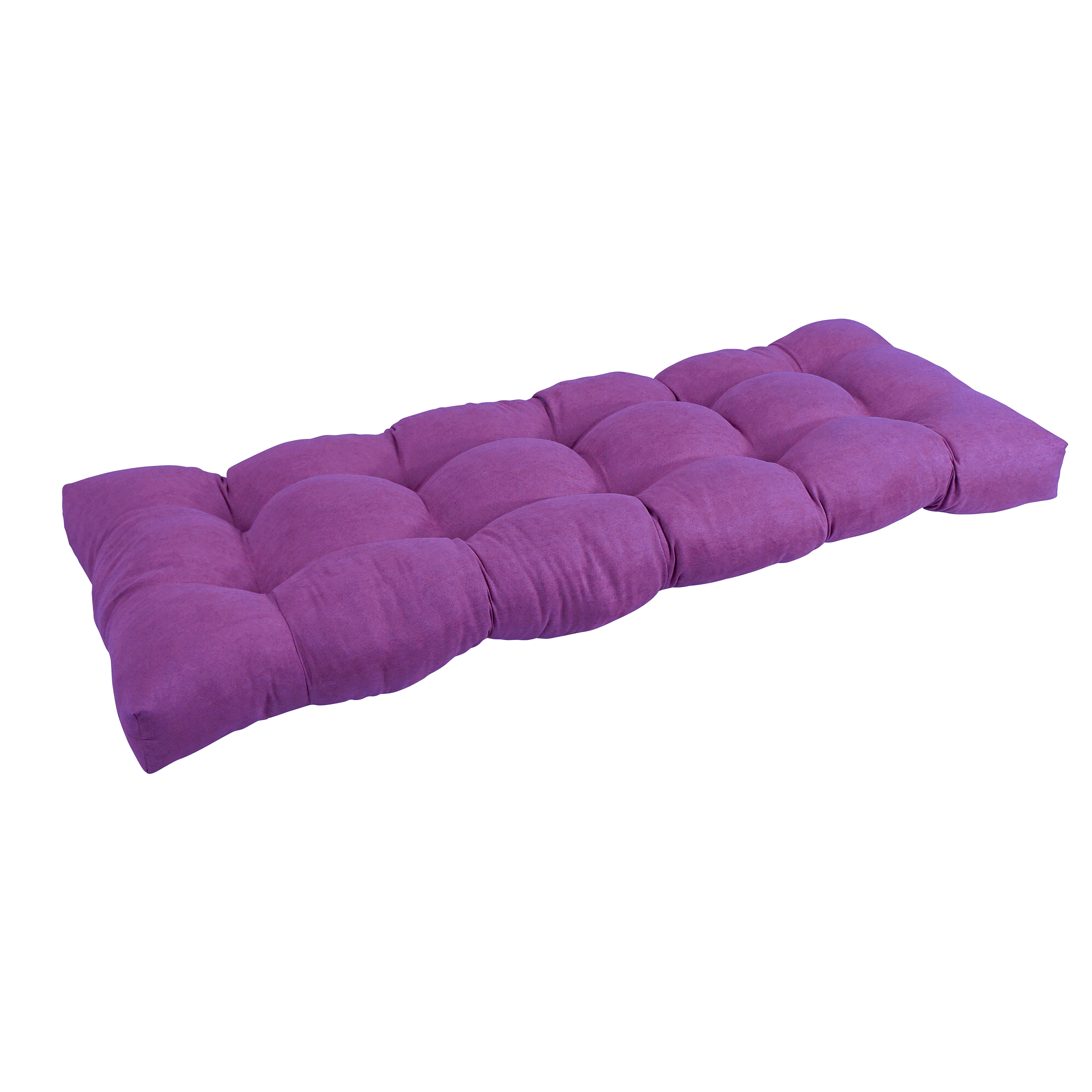 51 x 19 in. Tufted Solid Microsuede Bench Cushion, Ultra Violet