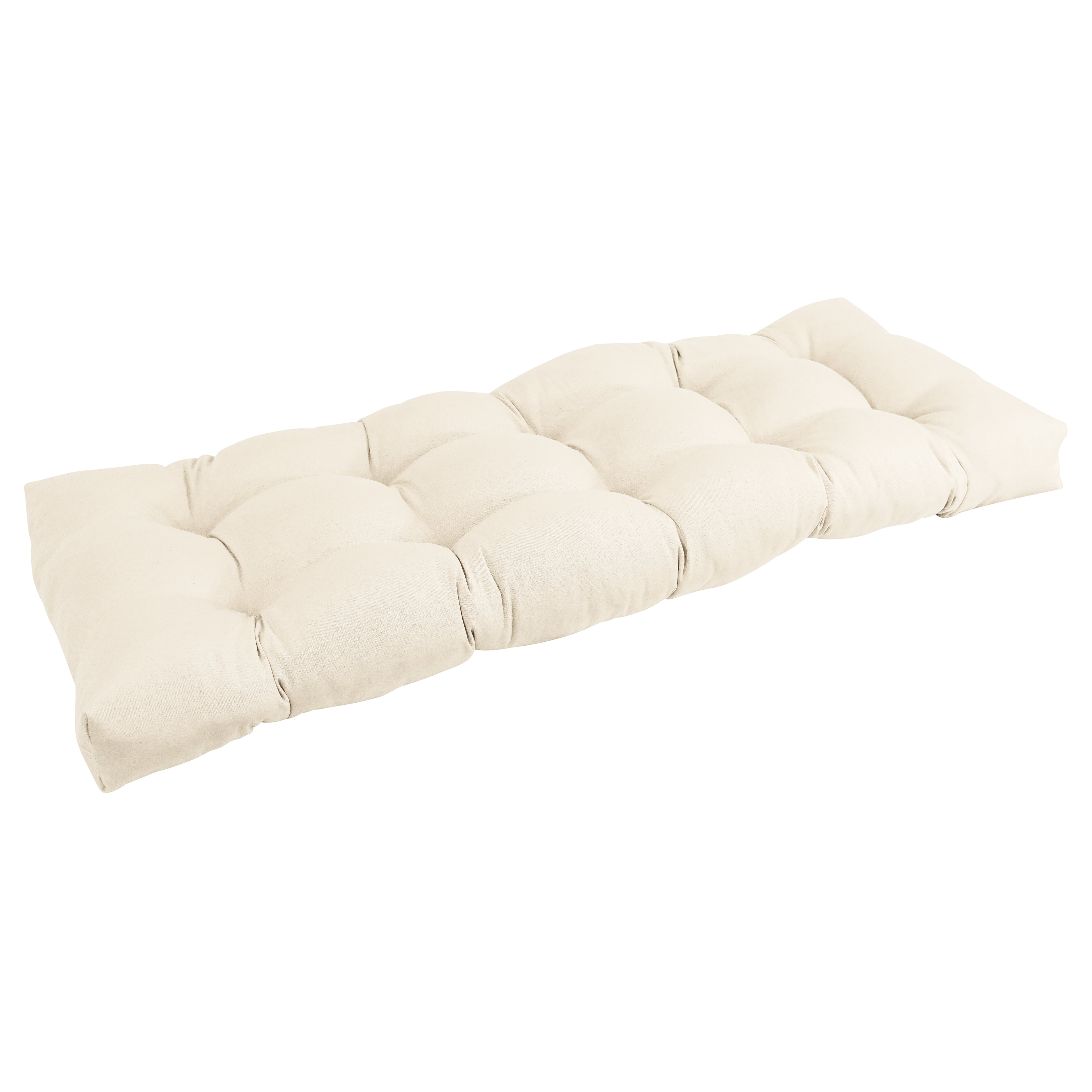 Blazing Needles - 51-inch by 19-inch Tufted Solid Twill Bench Cushion - Off-white