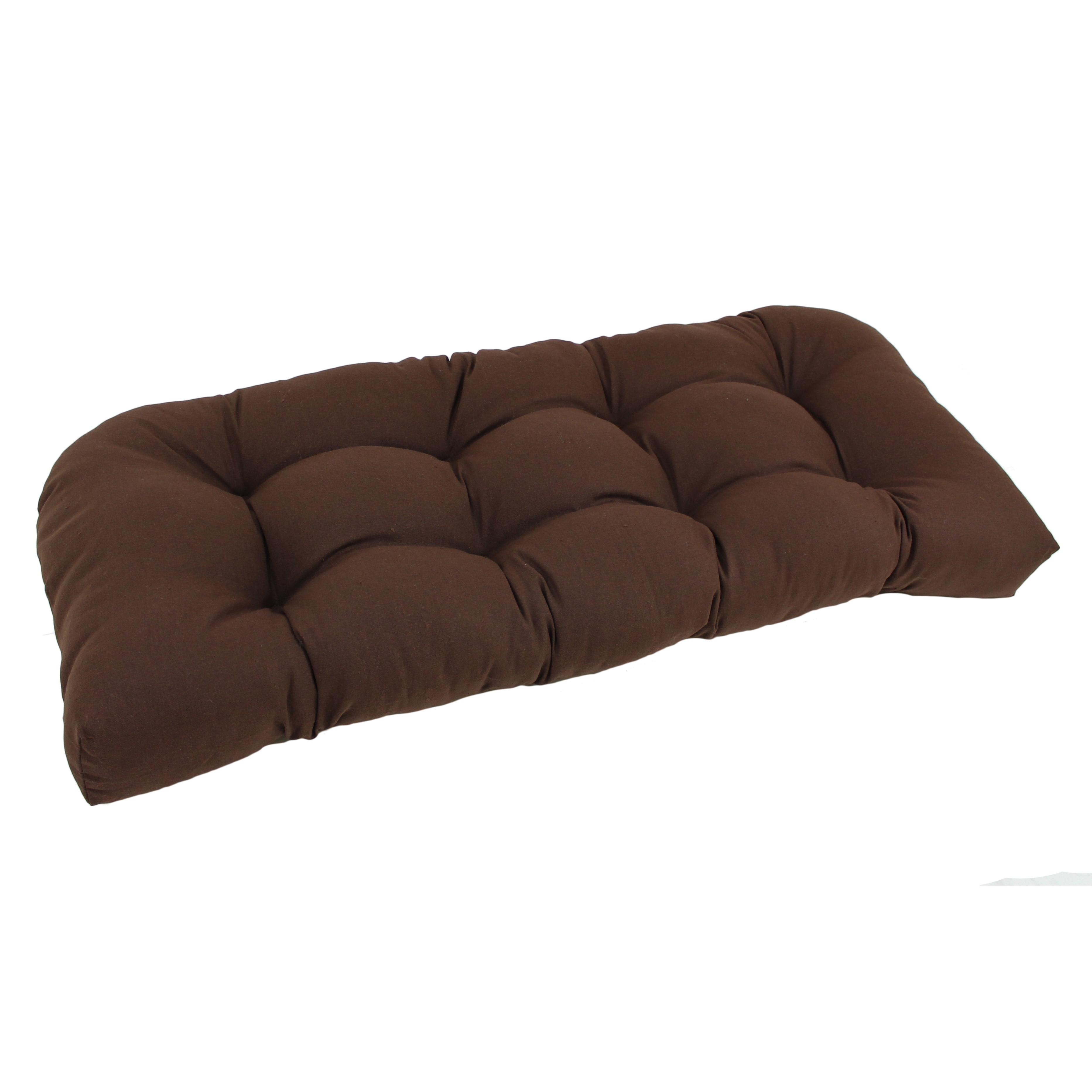 93180-LS-TW-CH 42 x 19 in. U-Shaped Twill Tufted Settee & Bench Cushion, Chocolate