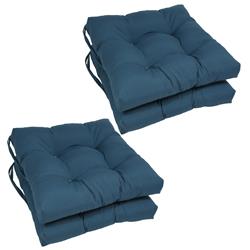 Picture of Blazing Needles 916X16SQ-T-4CH-TW-IN 16 in. Solid Twill Square Tufted Chair Cushions, Indigo - Set of 4