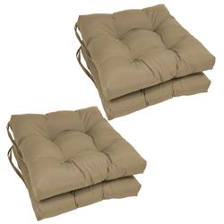 Picture of Blazing Needles 916X16SQ-T-4CH-TW-TF 16 in. Solid Twill Square Tufted Chair Cushions, Toffee - Set of 4