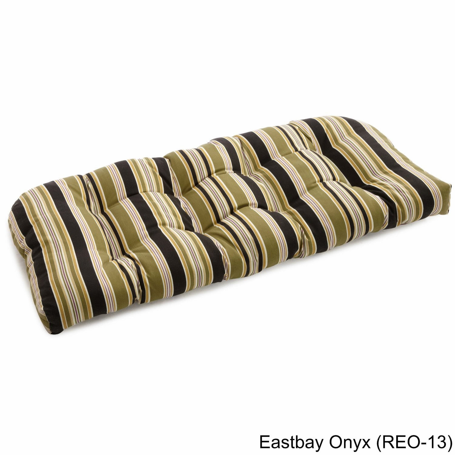 Picture of Blazing Needles 93180-LS-REO-13 42 x 19 in. U-Shaped Patterned Spun Polyester Tufted Settee & Bench Cushion&#44; Eastbay Onyx
