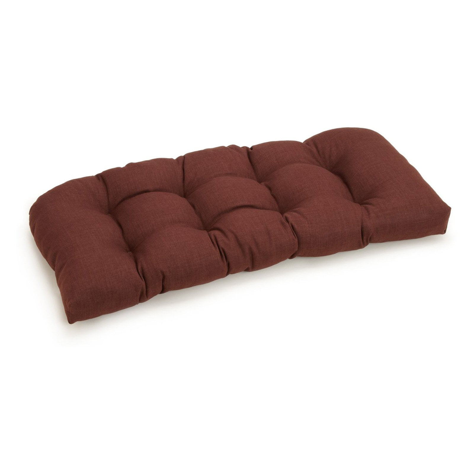 42 x 19 in. U-Shaped Solid Spun Polyester Tufted Settee & Bench Cushion, Cocoa
