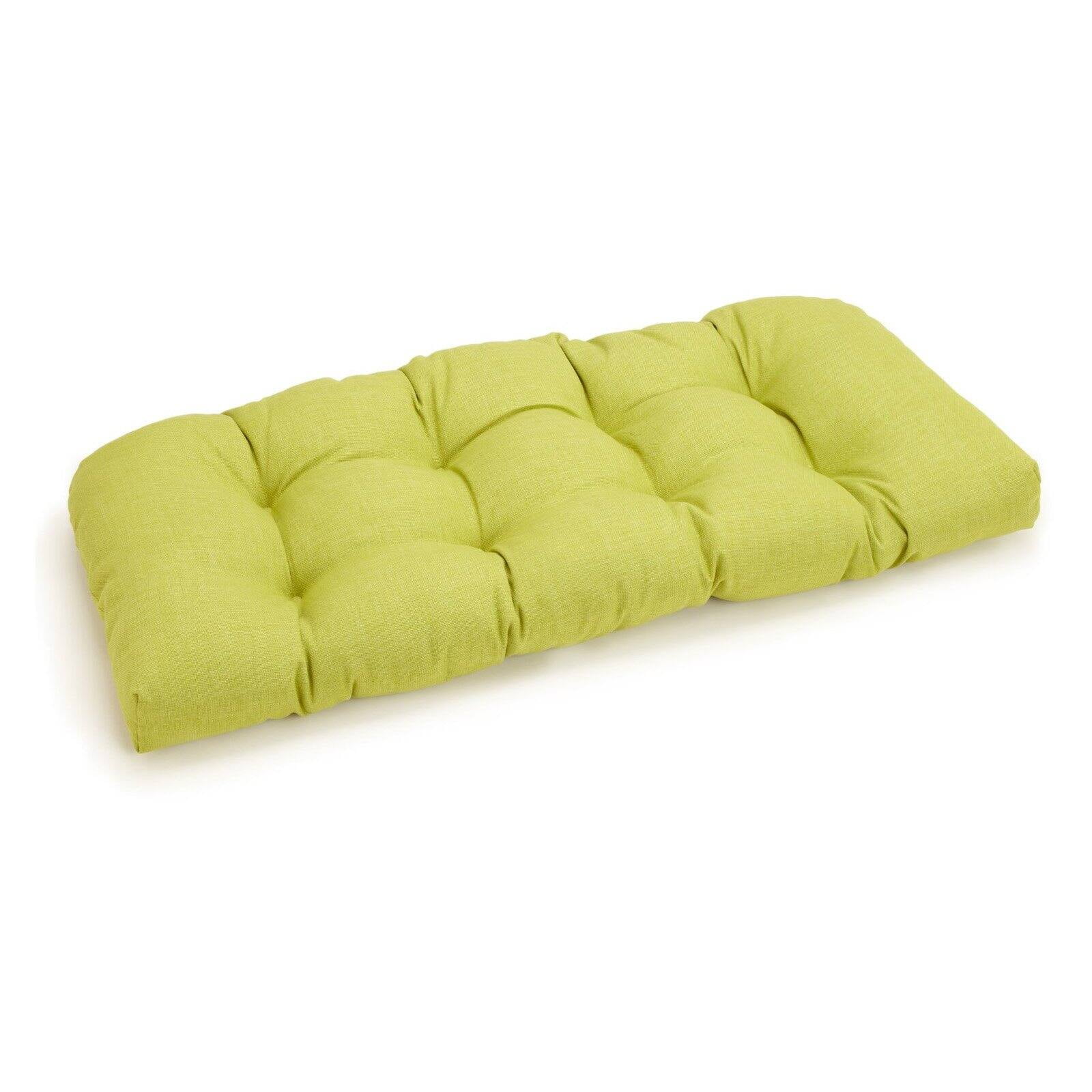 Picture of Blazing Needles 93180-LS-REO-SOL-01 42 x 19 in. U-Shaped Solid Spun Polyester Tufted Settee & Bench Cushion&#44; Lime