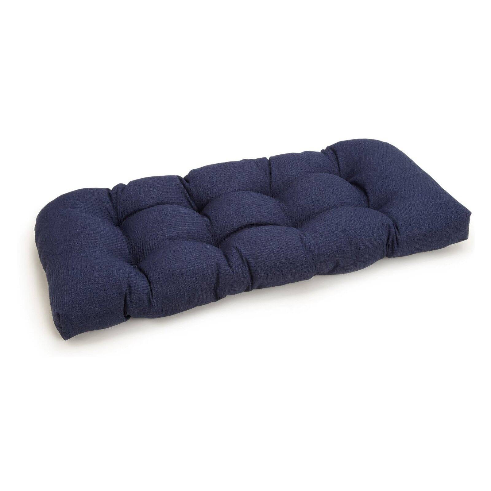 Picture of Blazing Needles 93180-LS-REO-SOL-05 42 x 19 in. U-Shaped Solid Spun Polyester Tufted Settee & Bench Cushion&#44; Azul