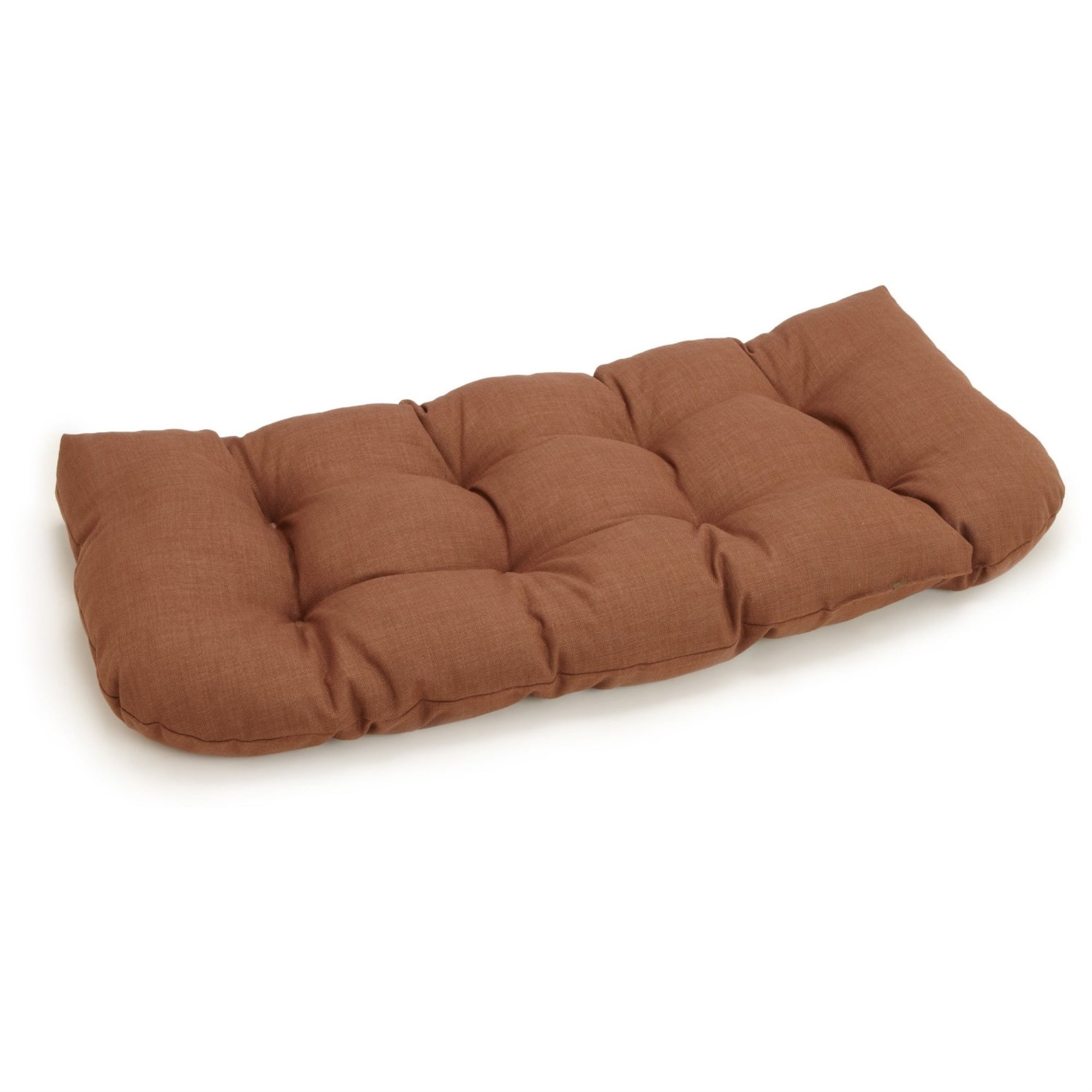 42 x 19 in. U-Shaped Solid Spun Polyester Tufted Settee & Bench Cushion, Mocha