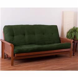 9612-MS-HG 8 in. Vitality Microsuede Queen Size Futon Mattress, Hunter Green