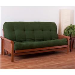 9613-MS-HG 10 in. Vitality Microsuede Queen Size Futon Mattress, Hunter Green