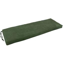 51 x 19 in. Solid Microsuede Bench Cushion, Hunter Green