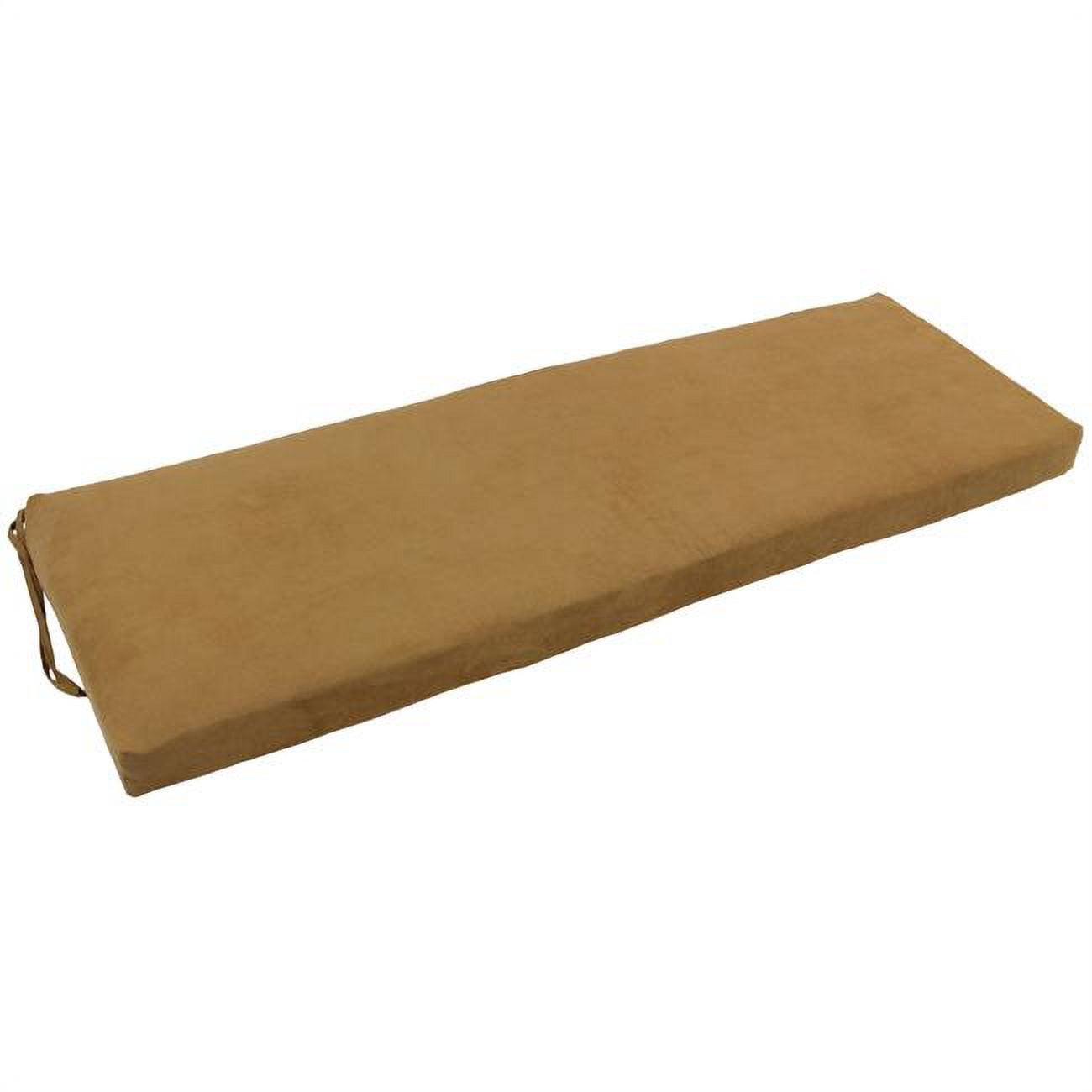 54 x 19 in. Solid Microsuede Bench Cushion, Camel