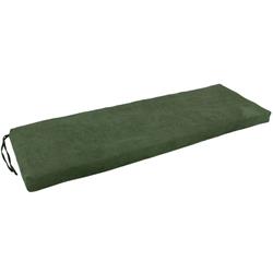 57 x 19 in. Solid Microsuede Bench Cushion, Hunter Green