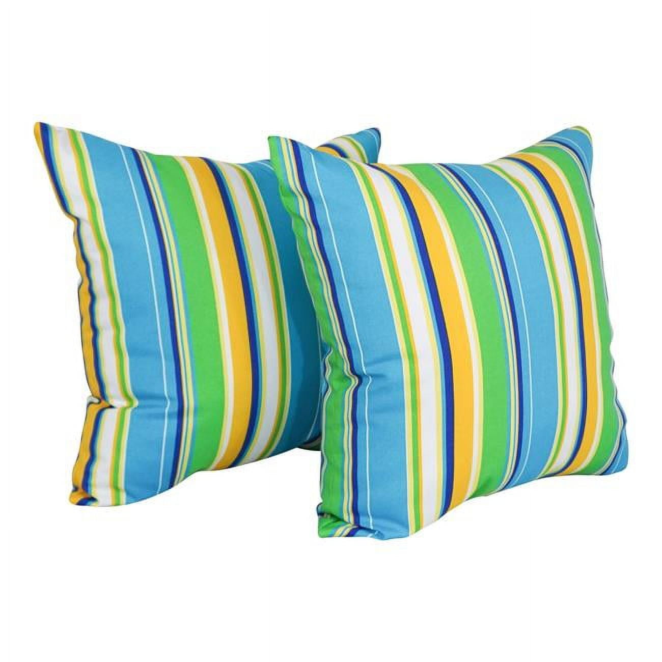 Picture of Blazing Needles 9913-S2-REO-56 Spun Polyester Outdoor Floor Pillows&#44; Covert Bluebell - Set of 2