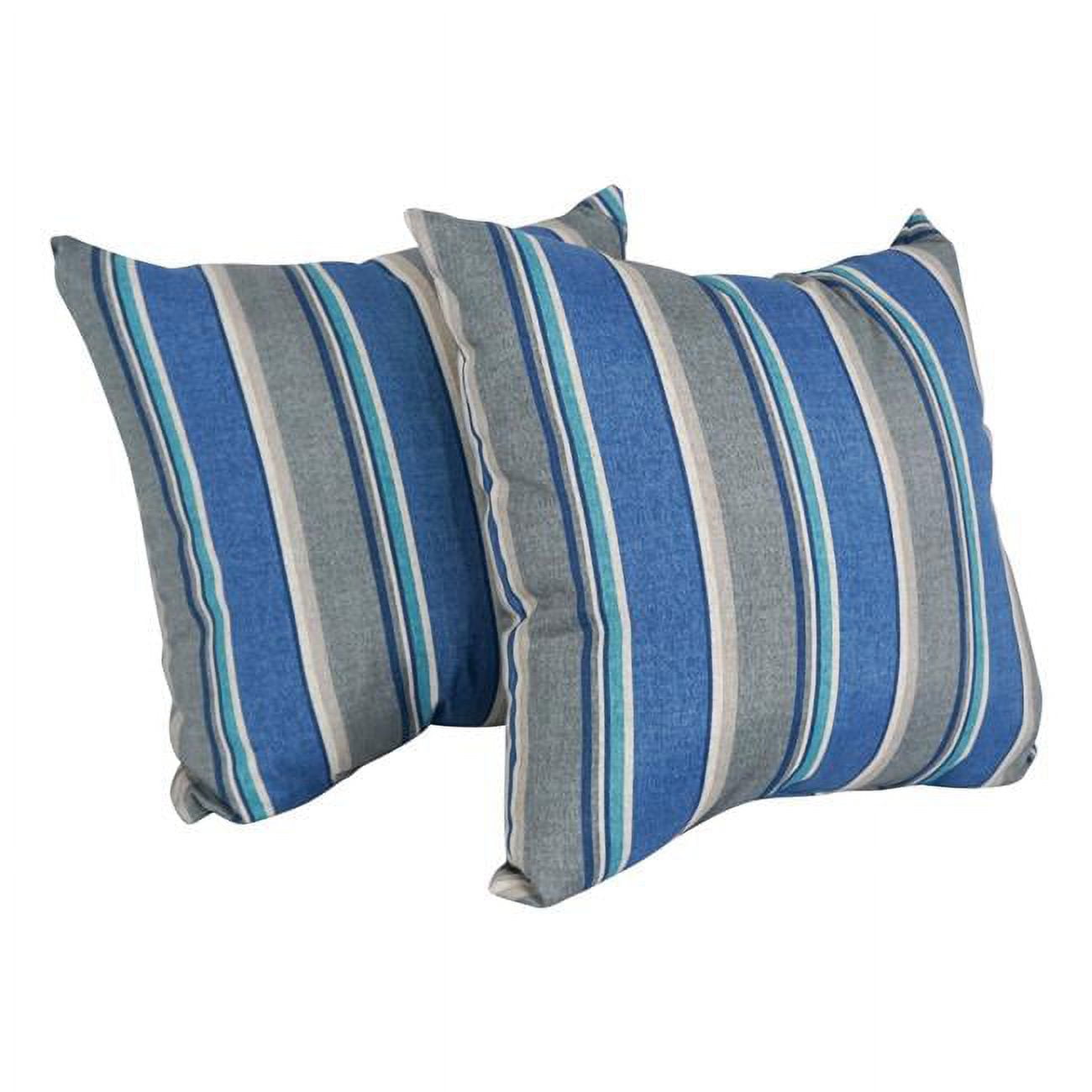 Picture of Blazing Needles 9913-S2-REO-66 Spun Polyester Outdoor Floor Pillows&#44; Sovaro Denim - Set of 2
