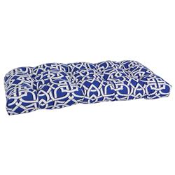 Picture of Blazing Needles 93180-LS-OD-147 42 x 19 in. U-Shaped Patterned Spun Polyester Tufted Settee & Bench Cushion&#44; Greystone Marine