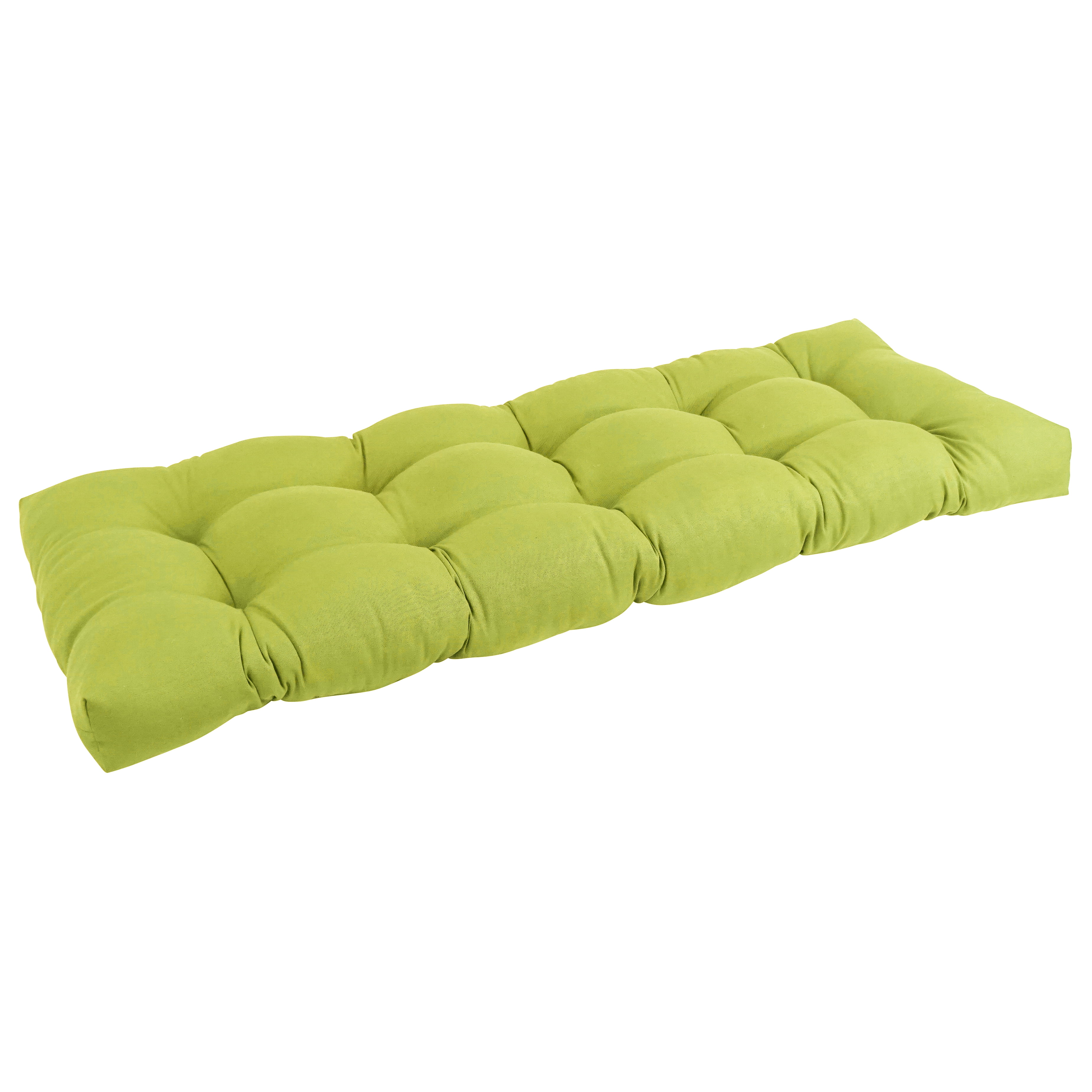 51 x 19 in. Tufted Solid Twill Bench Cushion, Mojito Lime