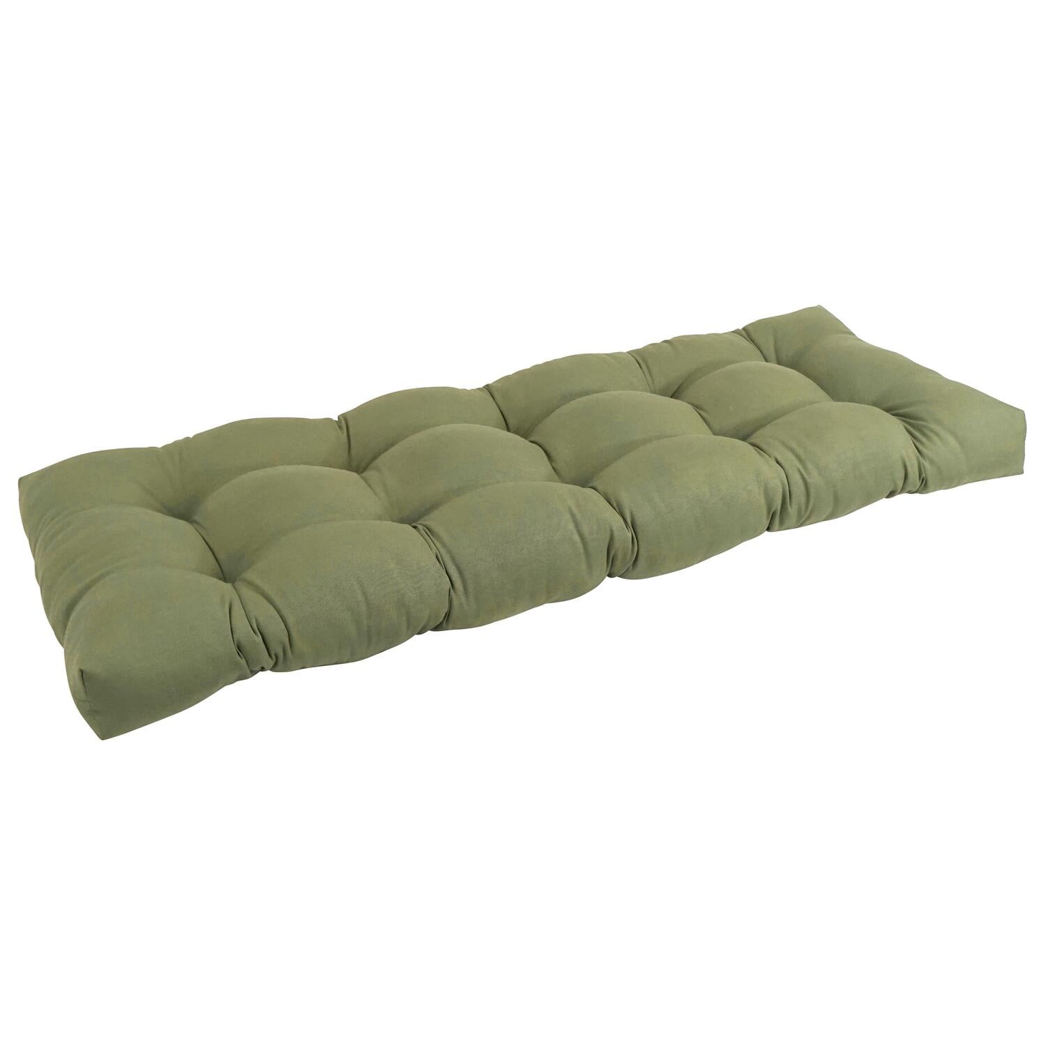 51 x 19 in. Tufted Solid Twill Bench Cushion, Sage