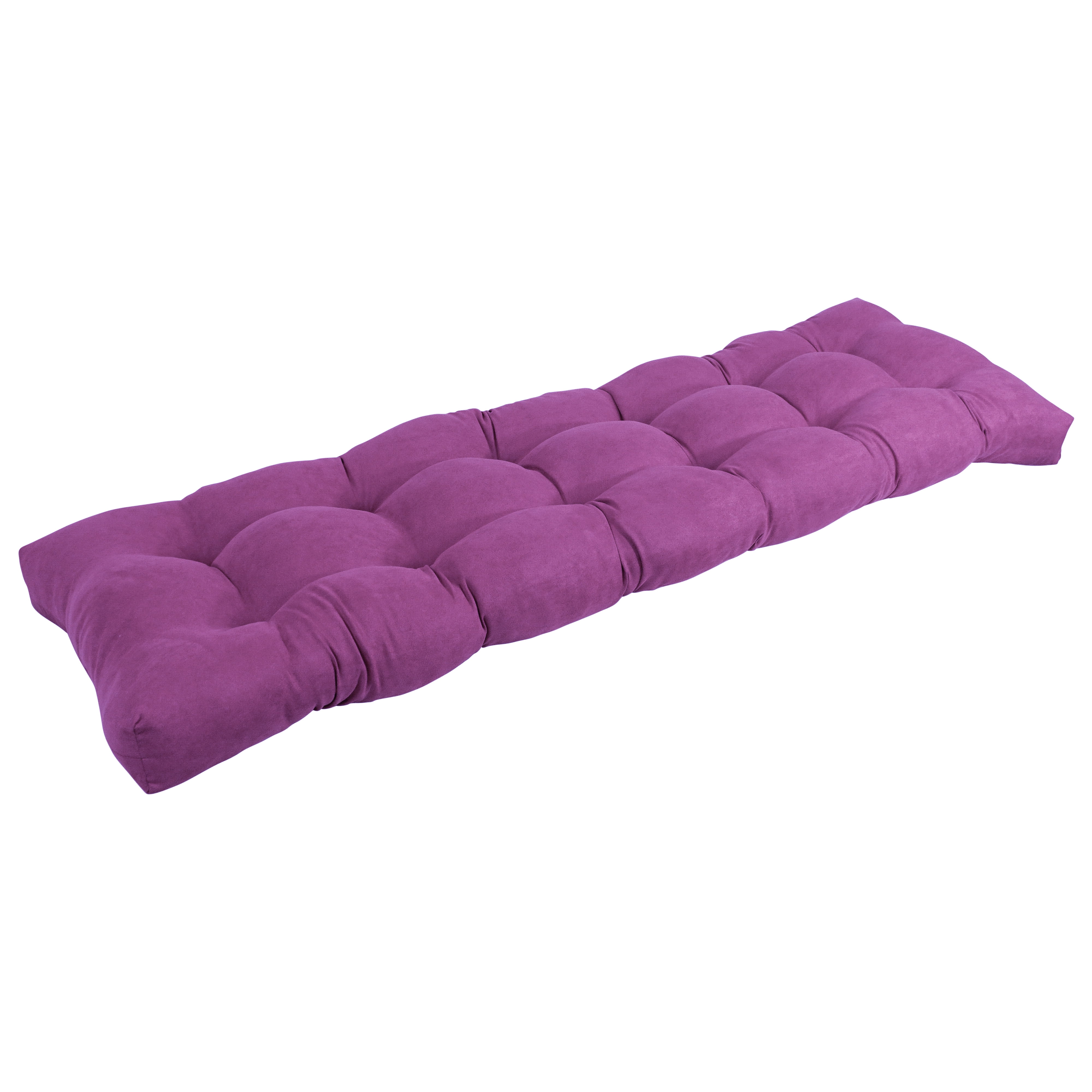 955X19BF-MS-UV 55 x 19 in. Tufted Solid Microsuede Bench Cushion, Ultra Violet
