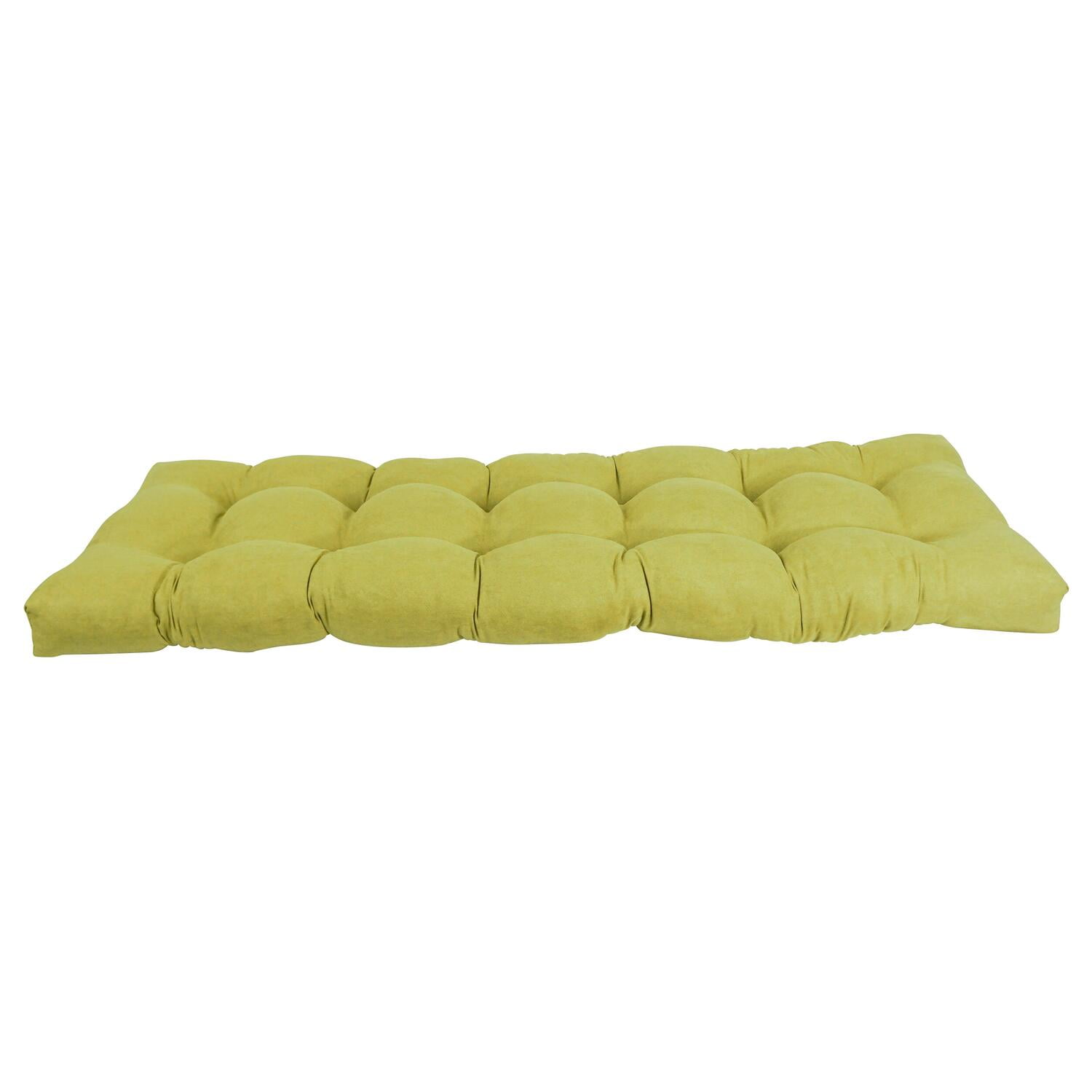 960X19BF-MS-ML 60 x 19 in. Tufted Solid Microsuede Bench Cushion, Mojito Lime