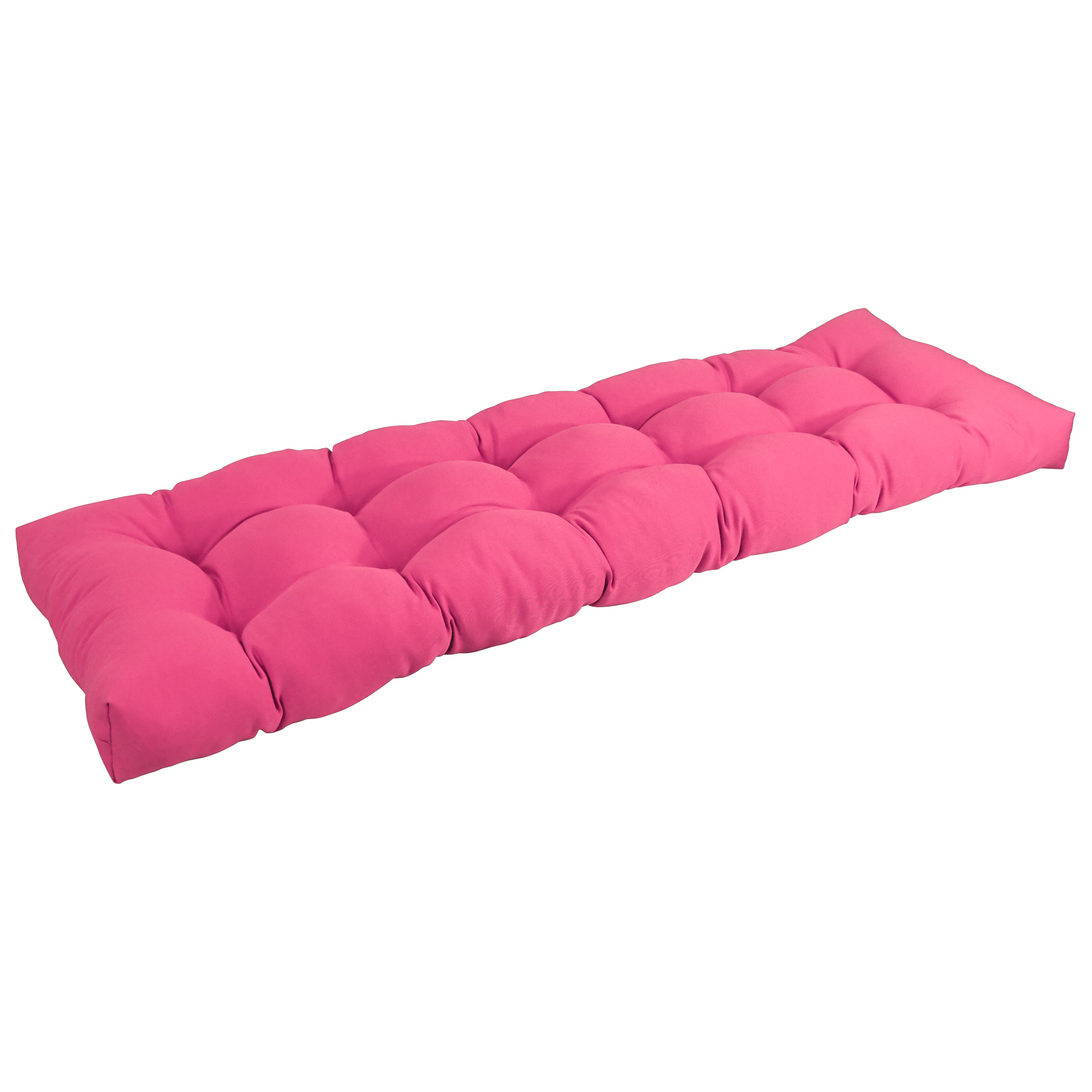 60 x 19 in. Tufted Solid Twill Bench Cushion, Bery Berry