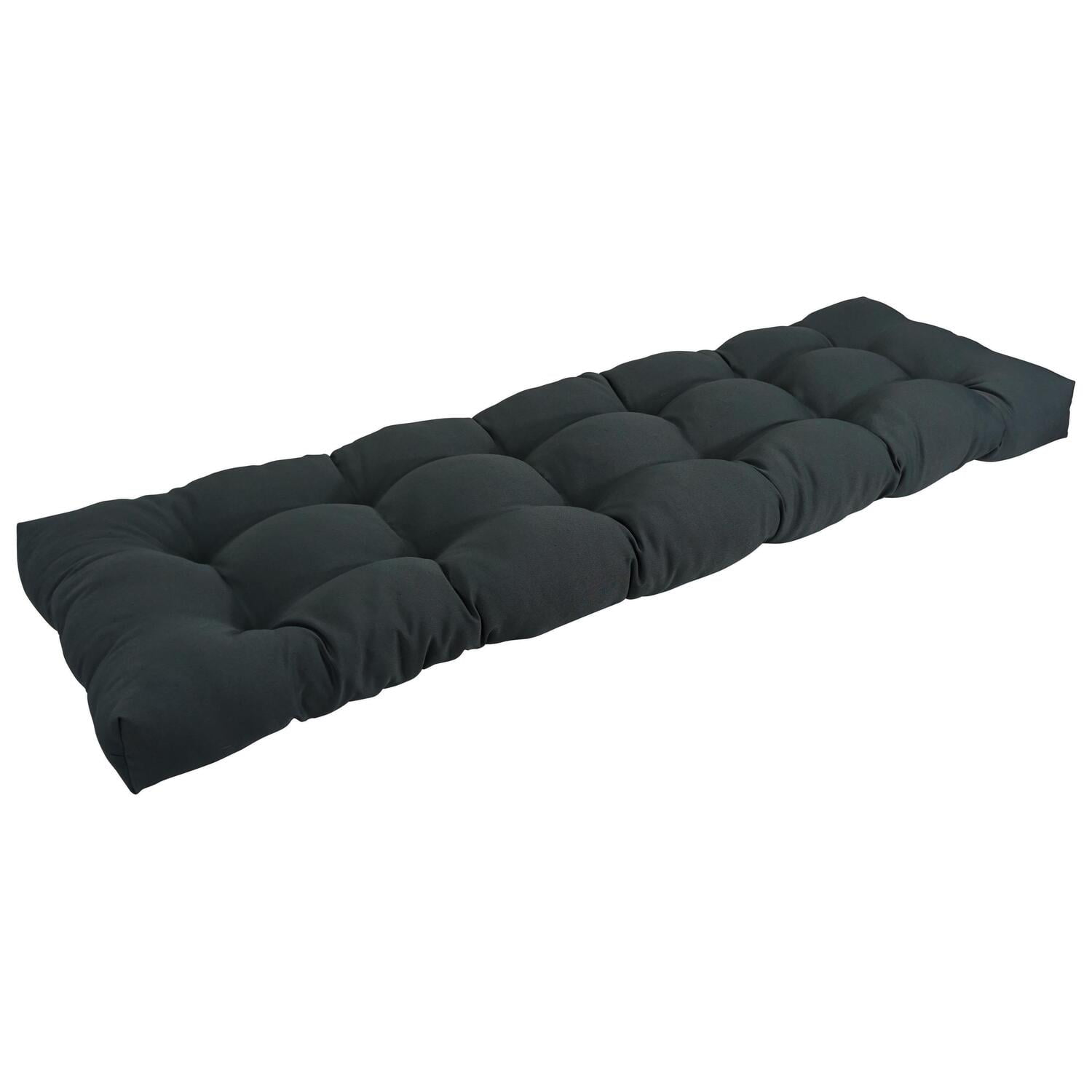 60 x 19 in. Tufted Solid Twill Bench Cushion, Black