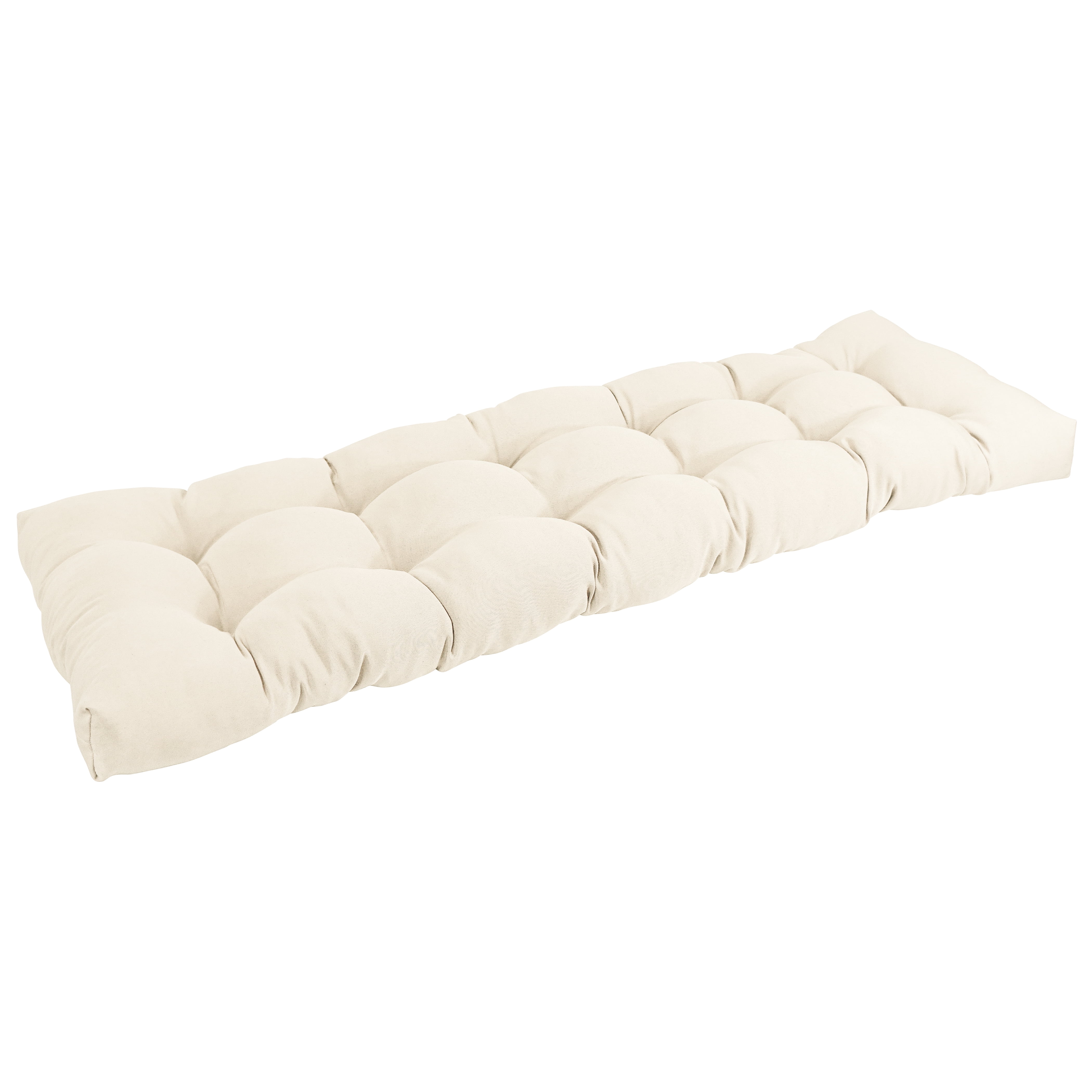 60 x 19 in. Tufted Solid Twill Bench Cushion, Natural