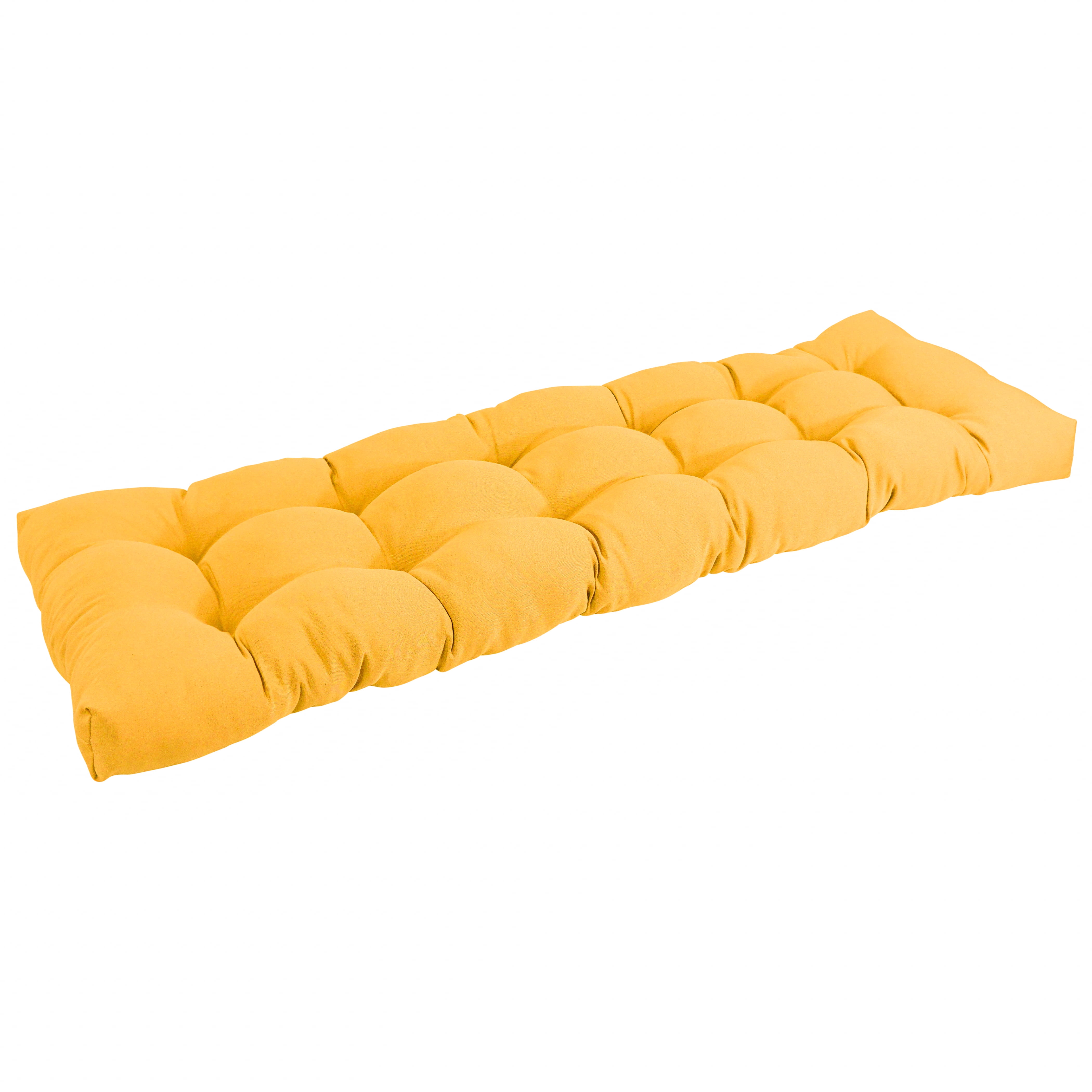 60 x 19 in. Tufted Solid Twill Bench Cushion, Sunset