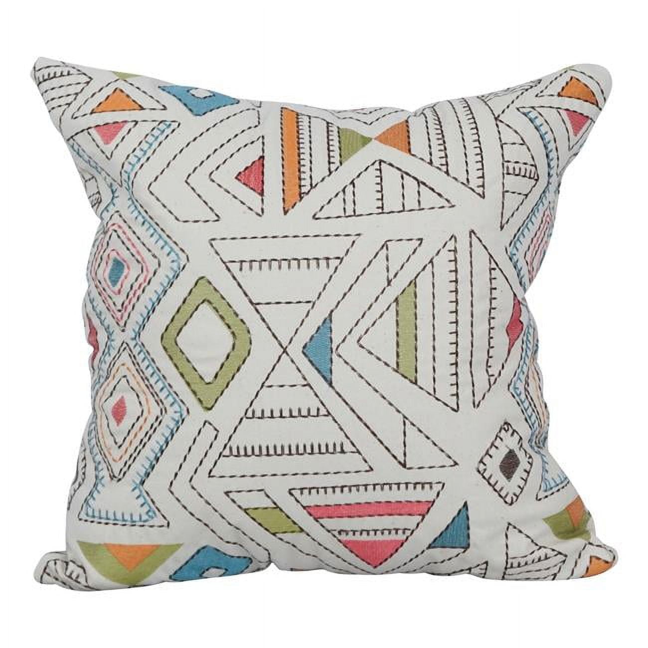 9910-S1-ID-074 17 in. Jacquard Throw Pillows with Inserts, Barista Garden