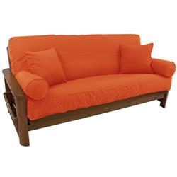 Picture of Blazing Needles 9680-CD-TW-TD Full Futon Cover Set with Two 18 in. Pillows & Two Bolsters&#44; Tangerine Dream - Set of 5