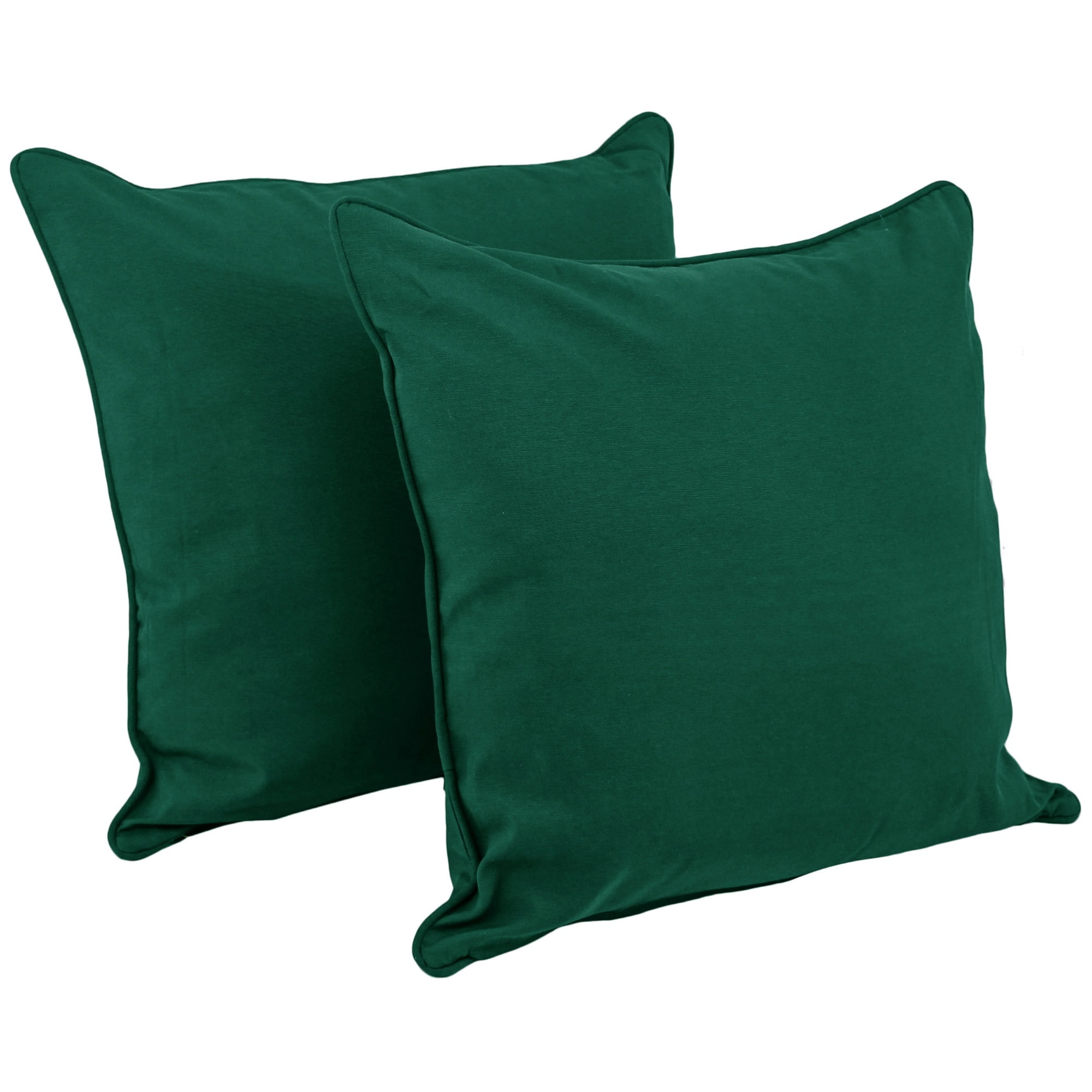 Picture of Blazing Needles 9813-CD-S2-TW-FG 25 in. Double-Corded Solid Twill Square Floor Pillows with Inserts, Forest Green - Set of 2