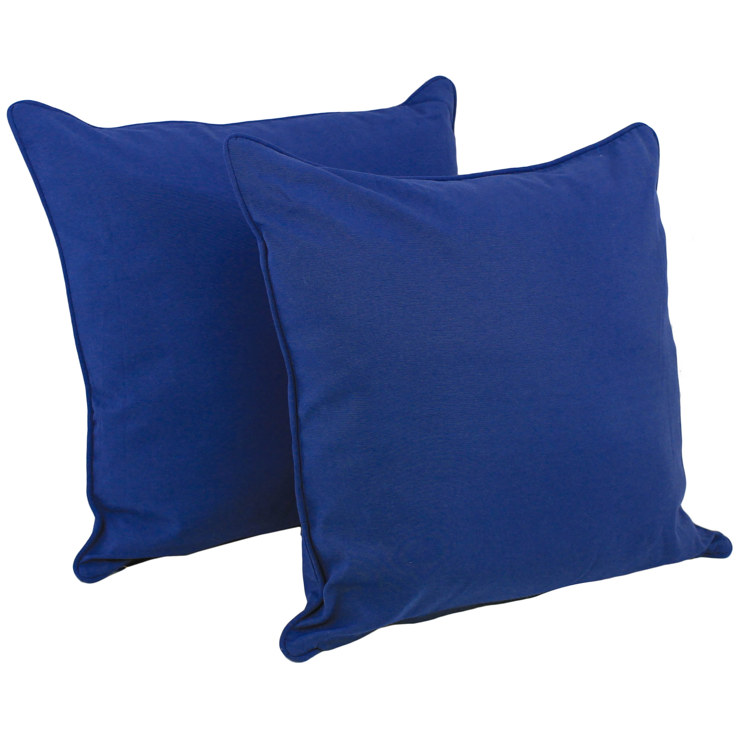 Picture of Blazing Needles 9813-CD-S2-TW-RB 25 in. Double-Corded Solid Twill Square Floor Pillows with Inserts&#44; Royal Blue - Set of 2