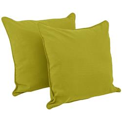 Picture of Blazing Needles 9813-CD-S2-TW-ML 25 in. Double-Corded Solid Twill Square Floor Pillows with Inserts&#44; Mojito Lime - Set of 2