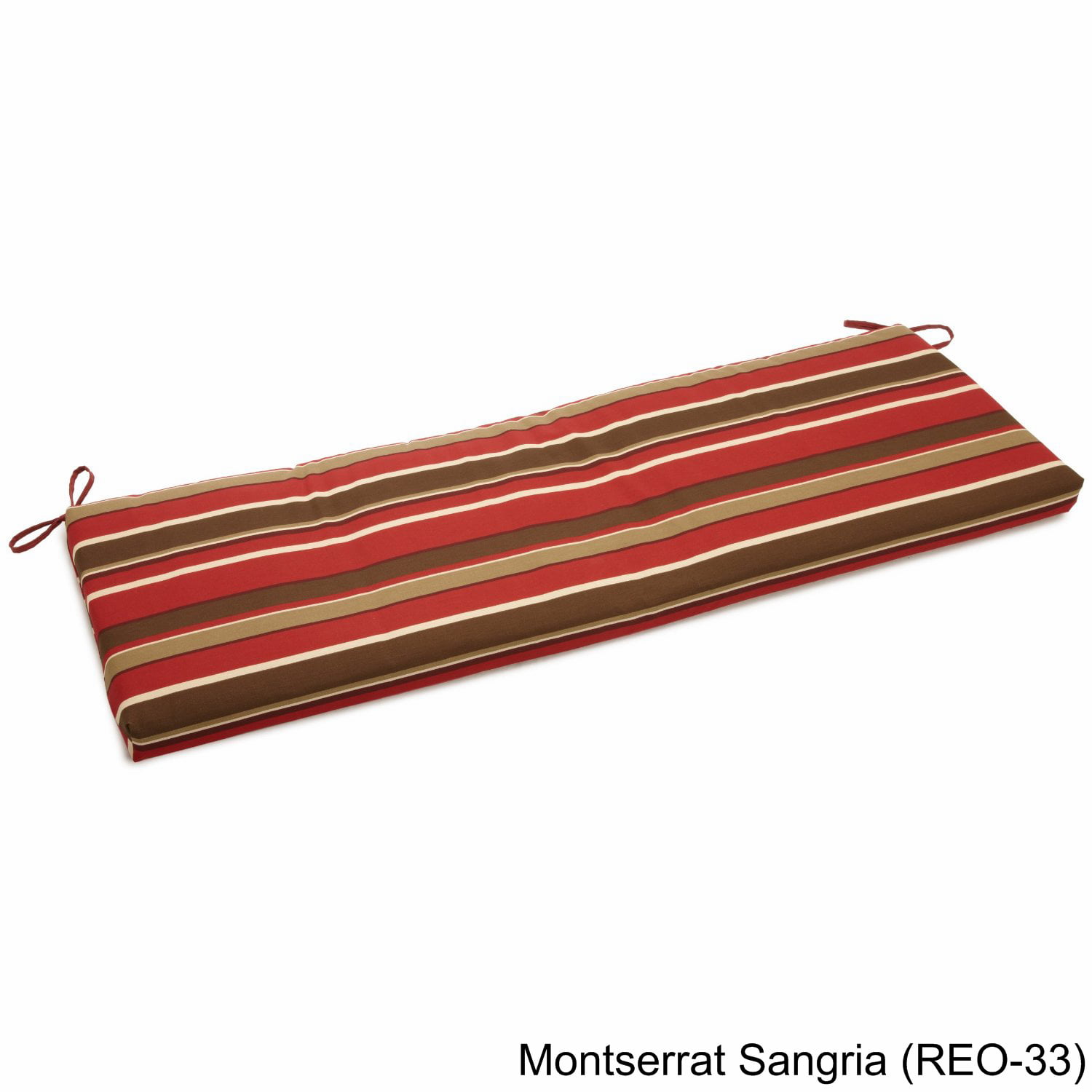 960X19-REO-33 60 x 19 in. Patterned Outdoor Spun Polyester Bench Cushion, Montserrat Sangria