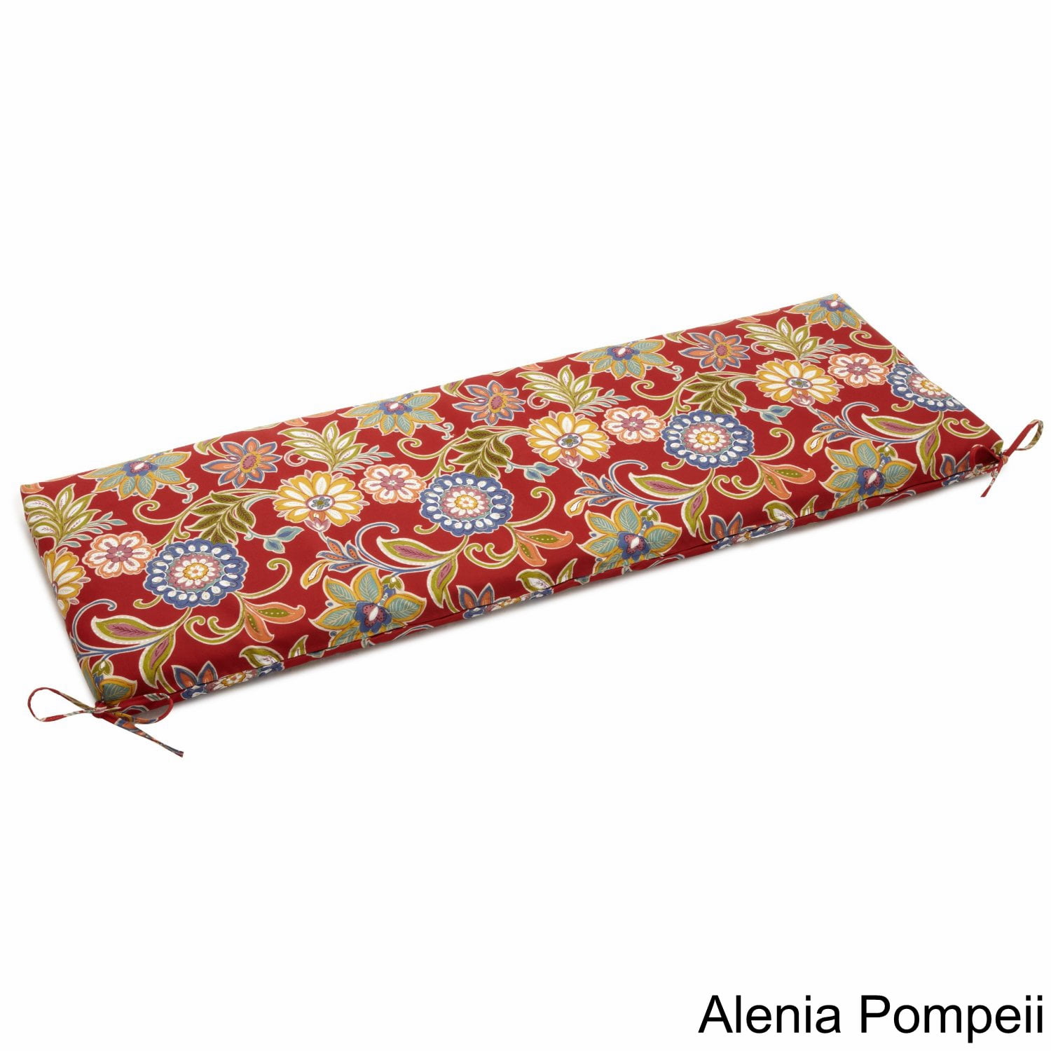 60 x 19 in. Patterned Outdoor Spun Polyester Bench Cushion, Alenia Pompeii