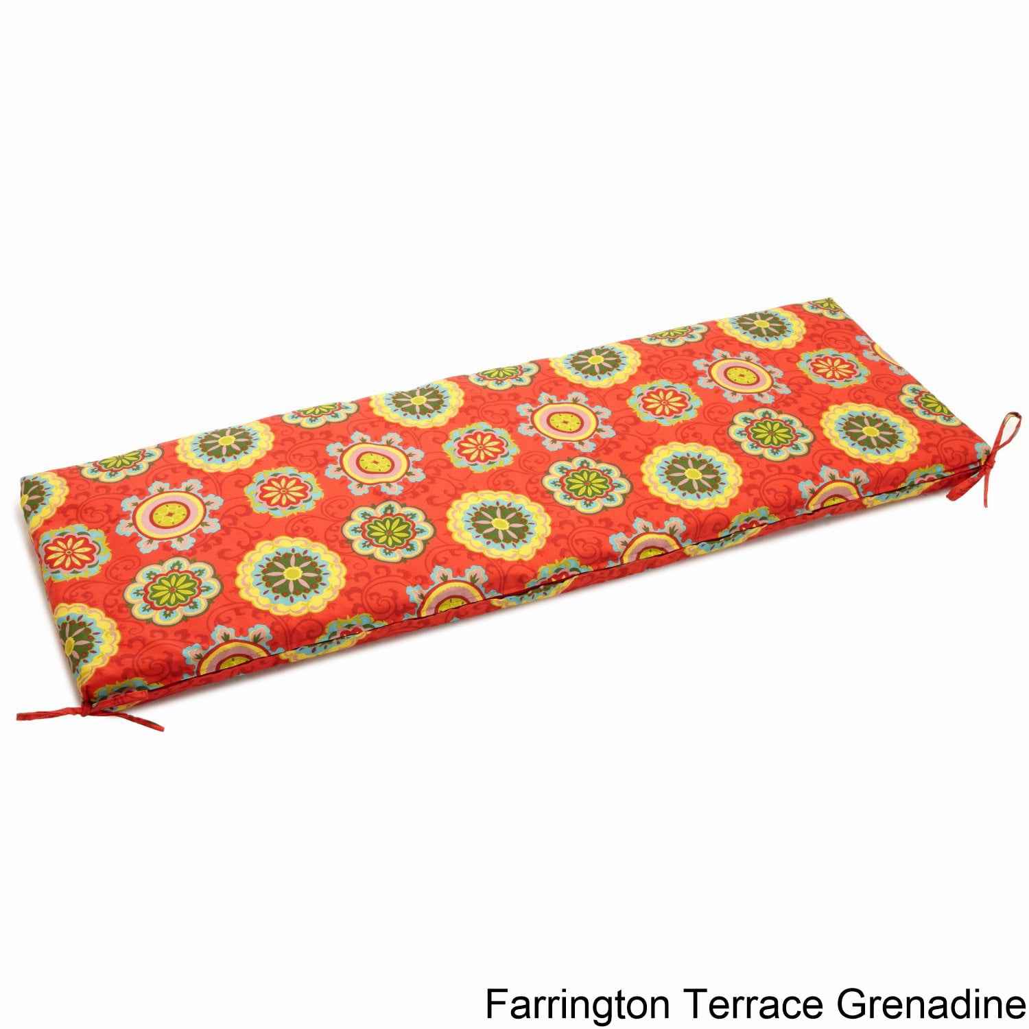 960X19-REO-41 60 x 19 in. Patterned Outdoor Spun Polyester Bench Cushion, Farrington Terrace Grenadine