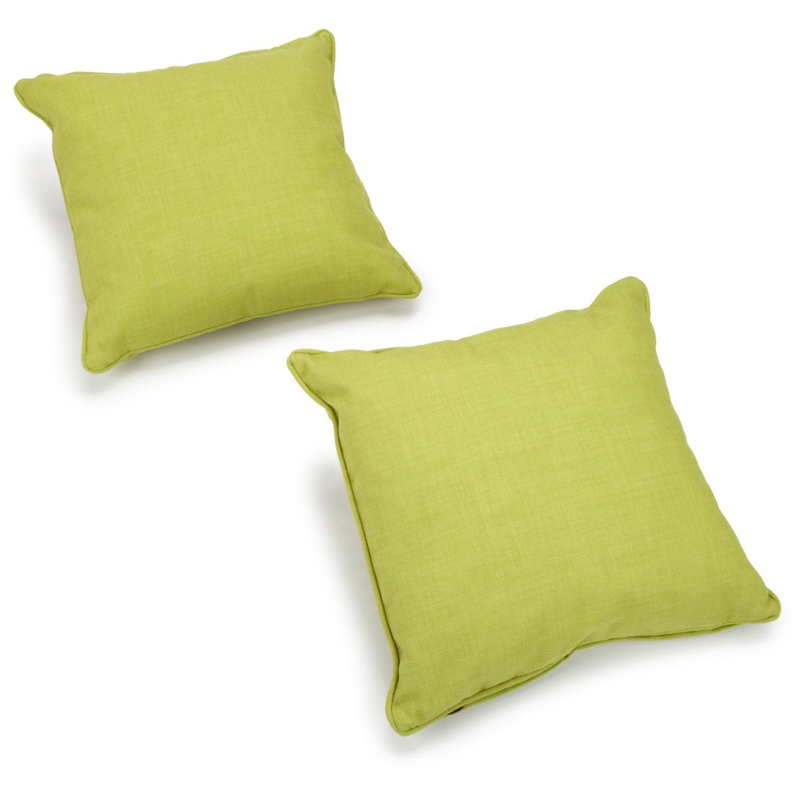 9810-CD-S2-REO-SOL-13 18 in. Double-Corded Solid Outdoor Spun Polyester Square Throw Pillows with Inserts, Tangerine Dream - Set of 2
