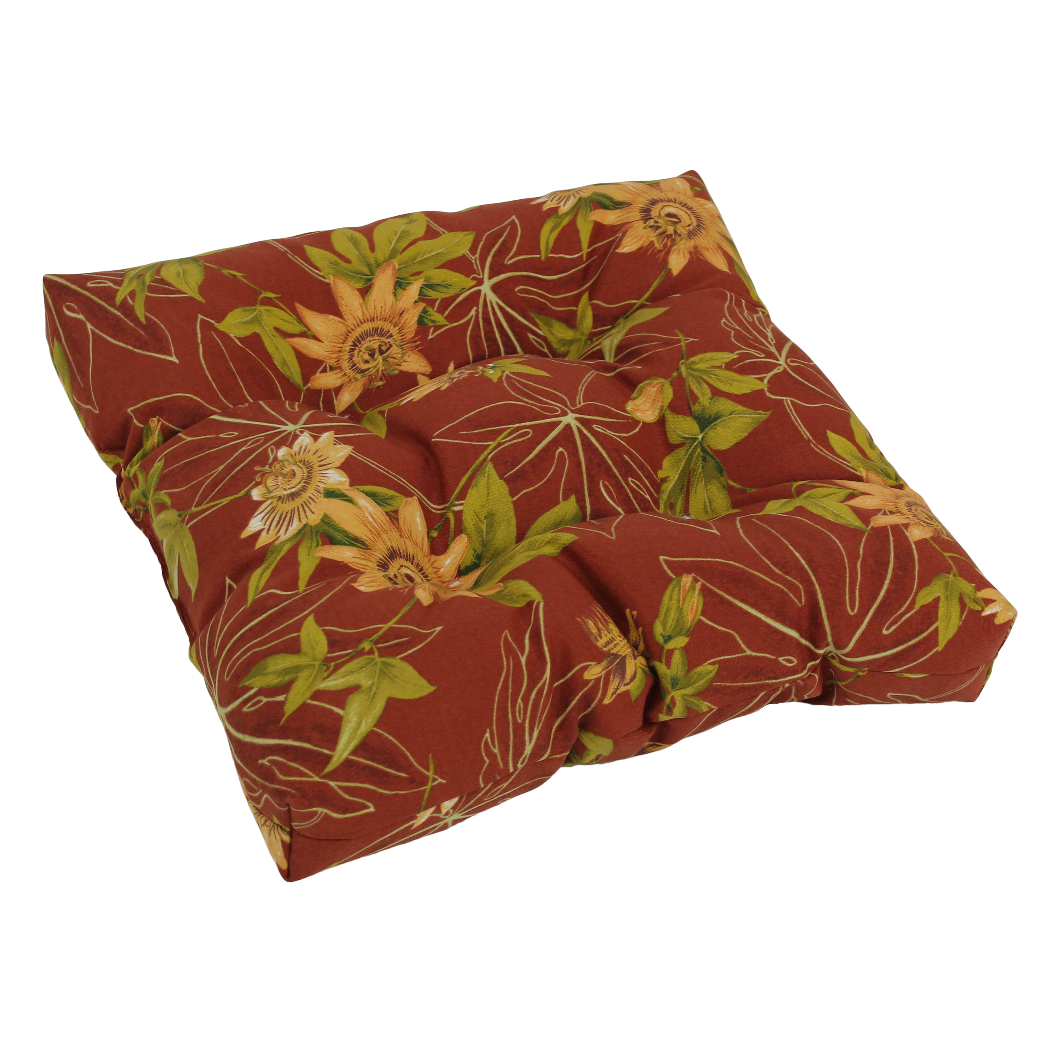 Picture of Blazing Needles 94005-1CH-REO-16 19 in. Squared Patterned Spun Polyester Tufted Dining Chair Cushion, Passion Ruby