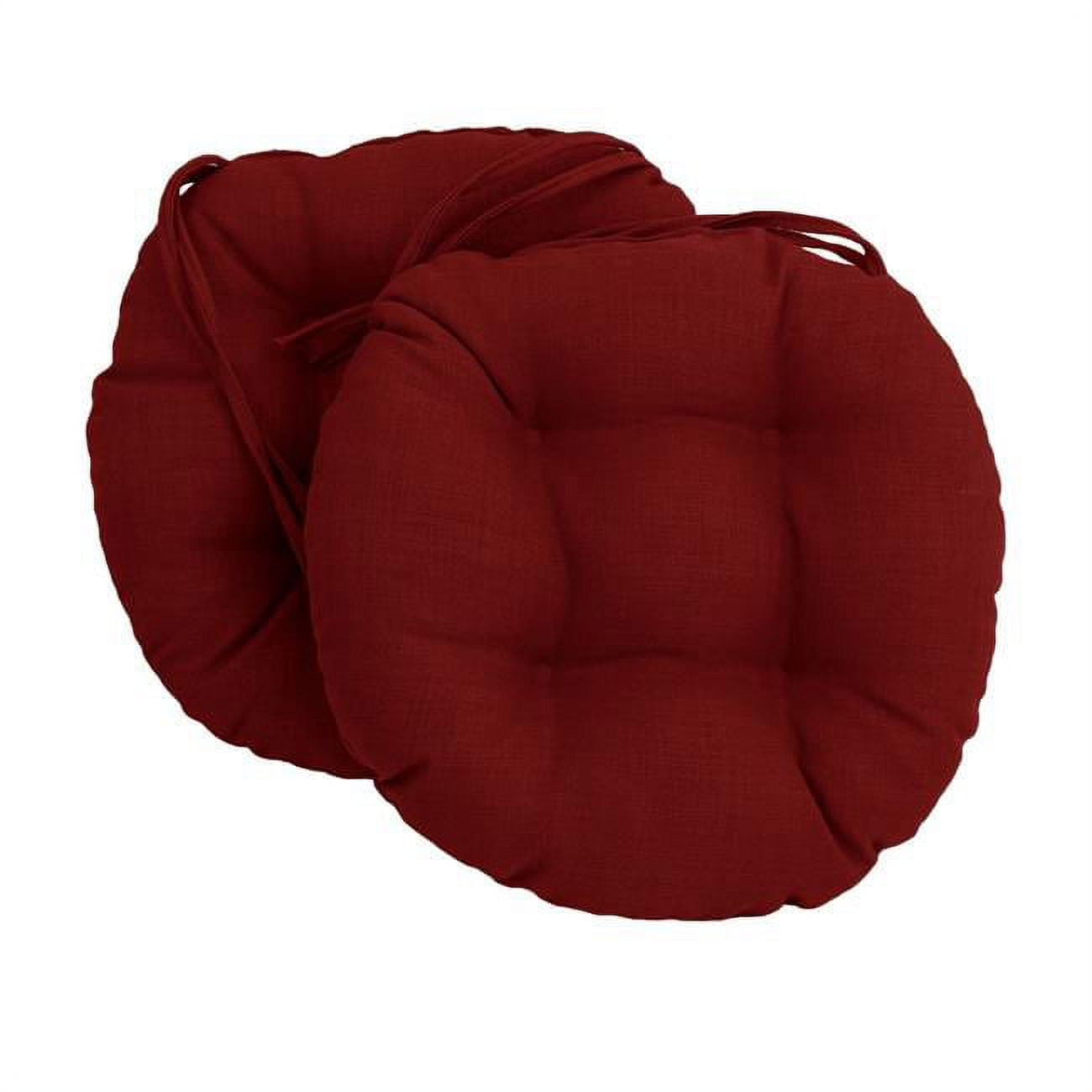 Picture of Blazing Needles 916X16RD-T-6CH-REO-SOL-04 16 in. Spun Polyester Solid Outdoor Round Tufted Chair Cushions&#44; Paprika - Set of 6