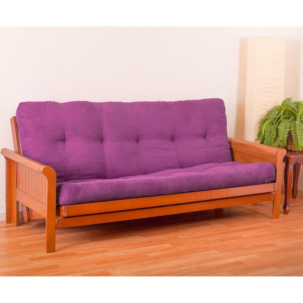 9606-MS-UV 6 in. Vitality Microsuede Full Size Futon Mattress, Ultra Violet