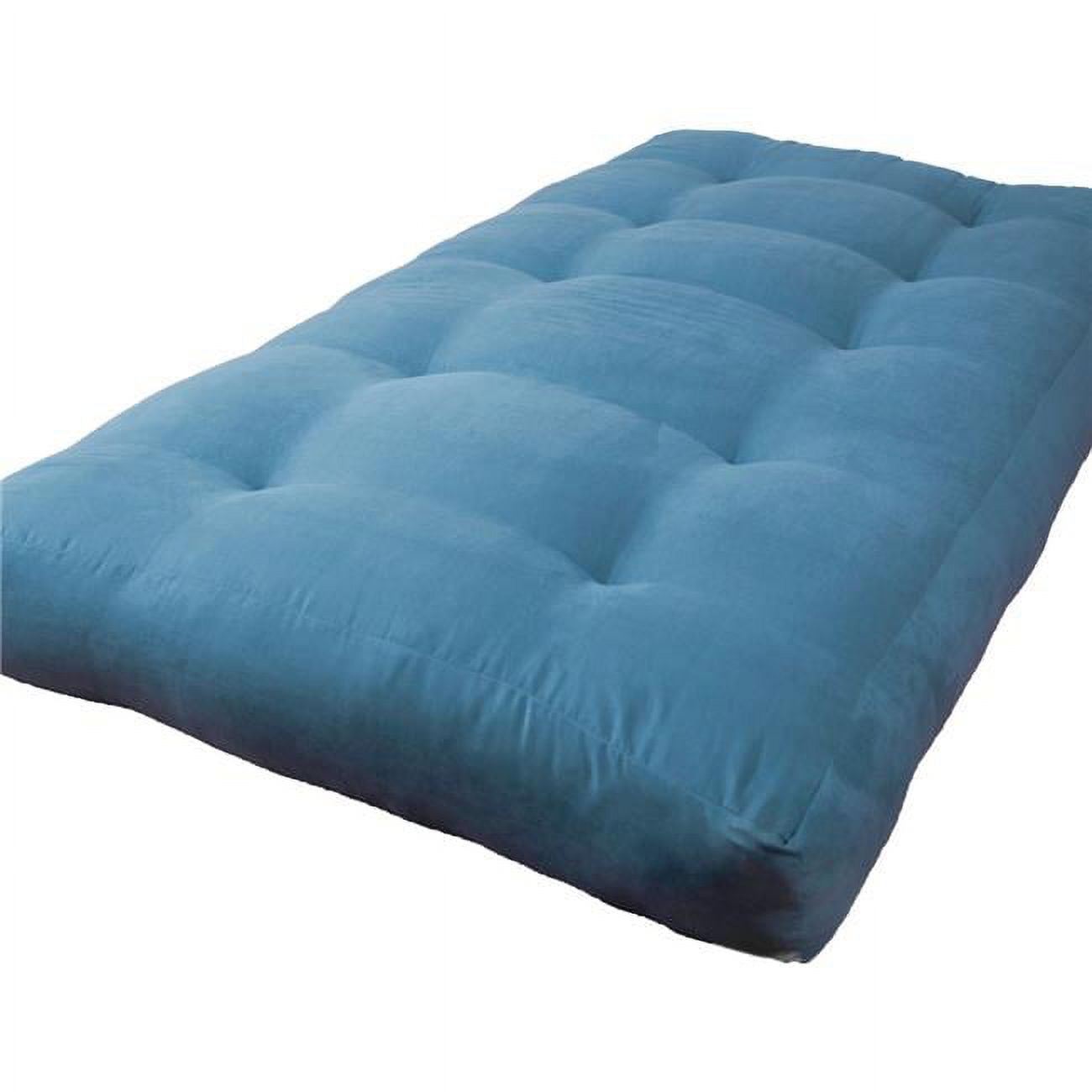 Picture of Blazing Needles 9601-B-MS-TL 7 in. Vitality Microsuede Twin Size Futon Mattress&#44; Teal