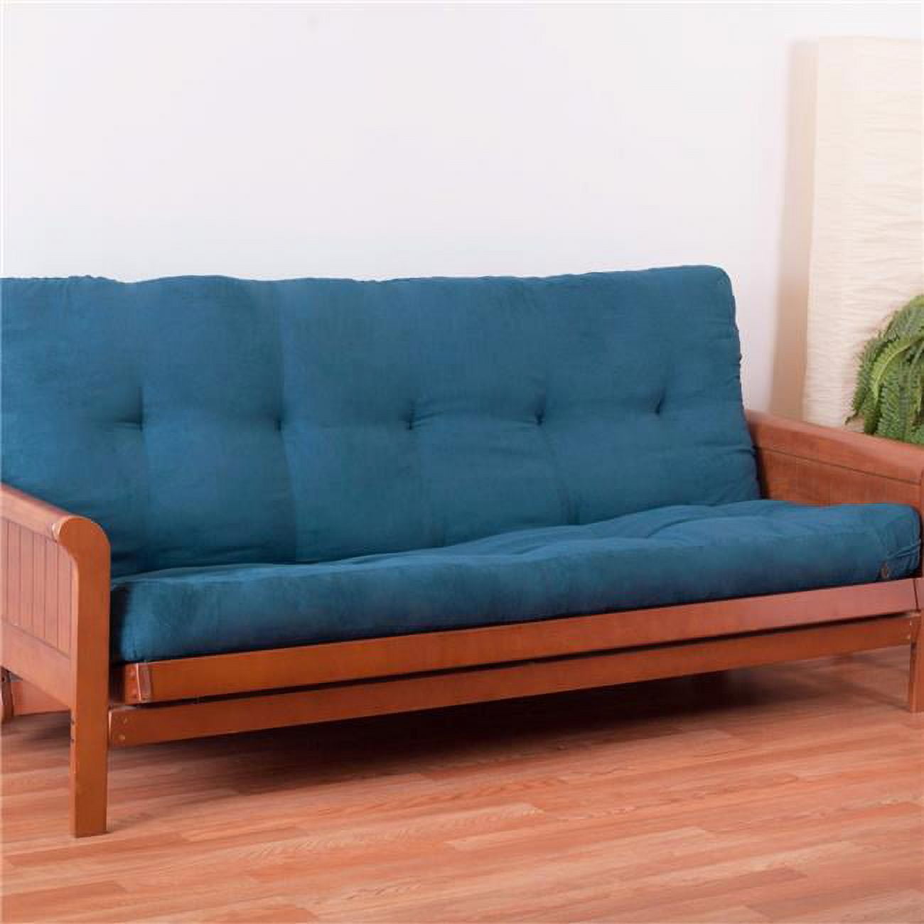9605-MS-TL 5 in. Vitality Microsuede Full Size Futon Mattress, Teal