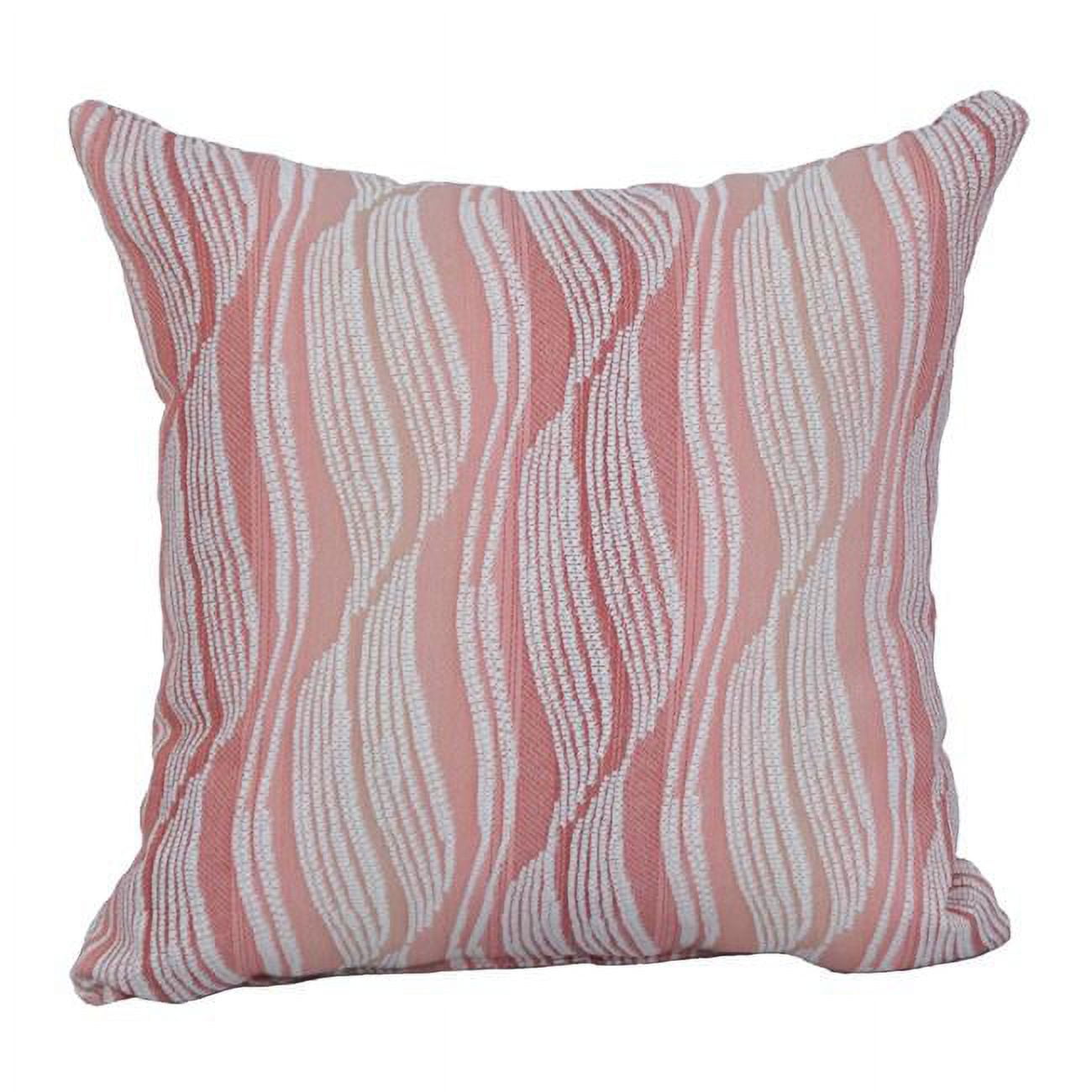 9910-S1-ID-083 17 in. Jacquard Throw Pillows with Inserts, Clove Blush