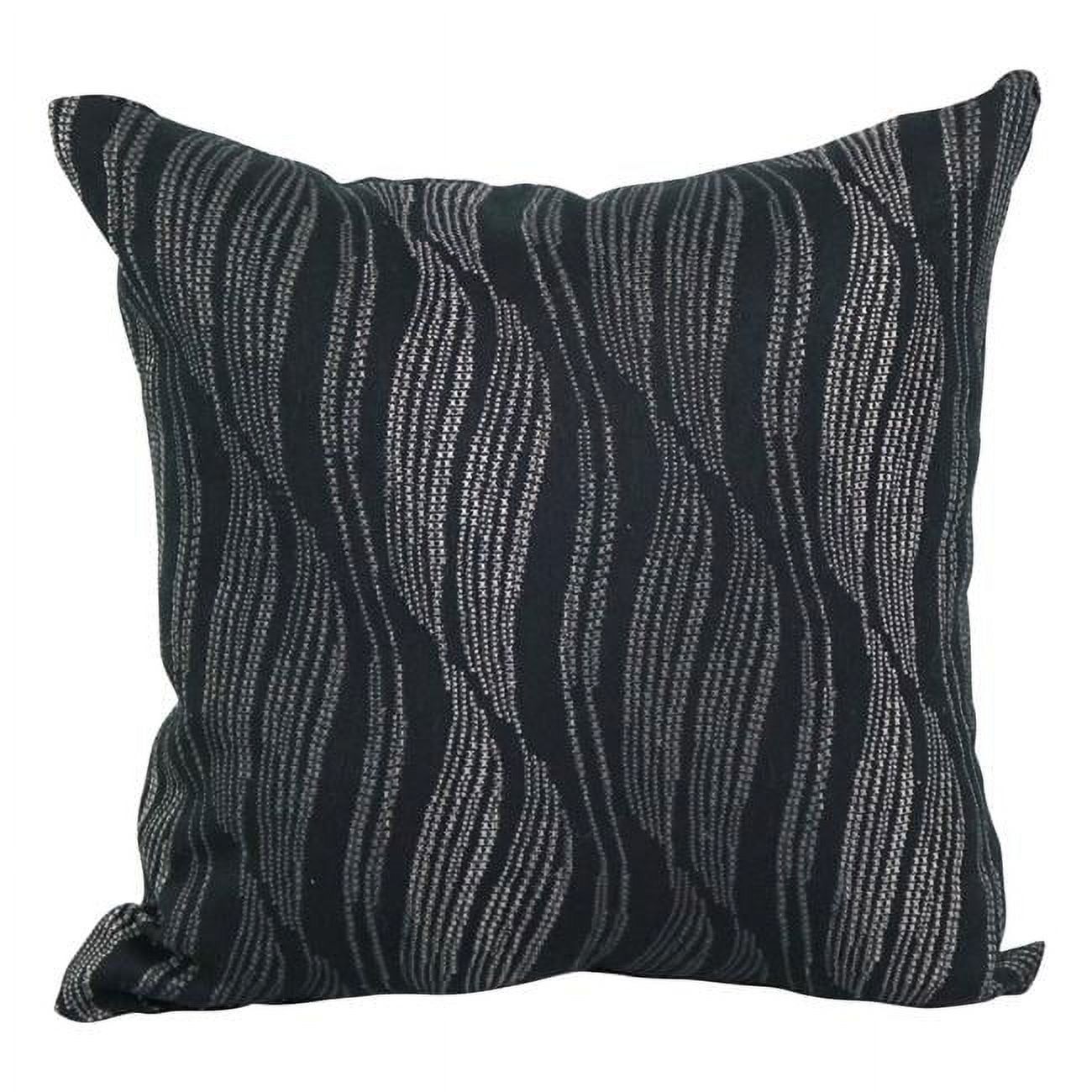9910-S1-ID-085 17 in. Jacquard Throw Pillows with Inserts, Clove Onyx