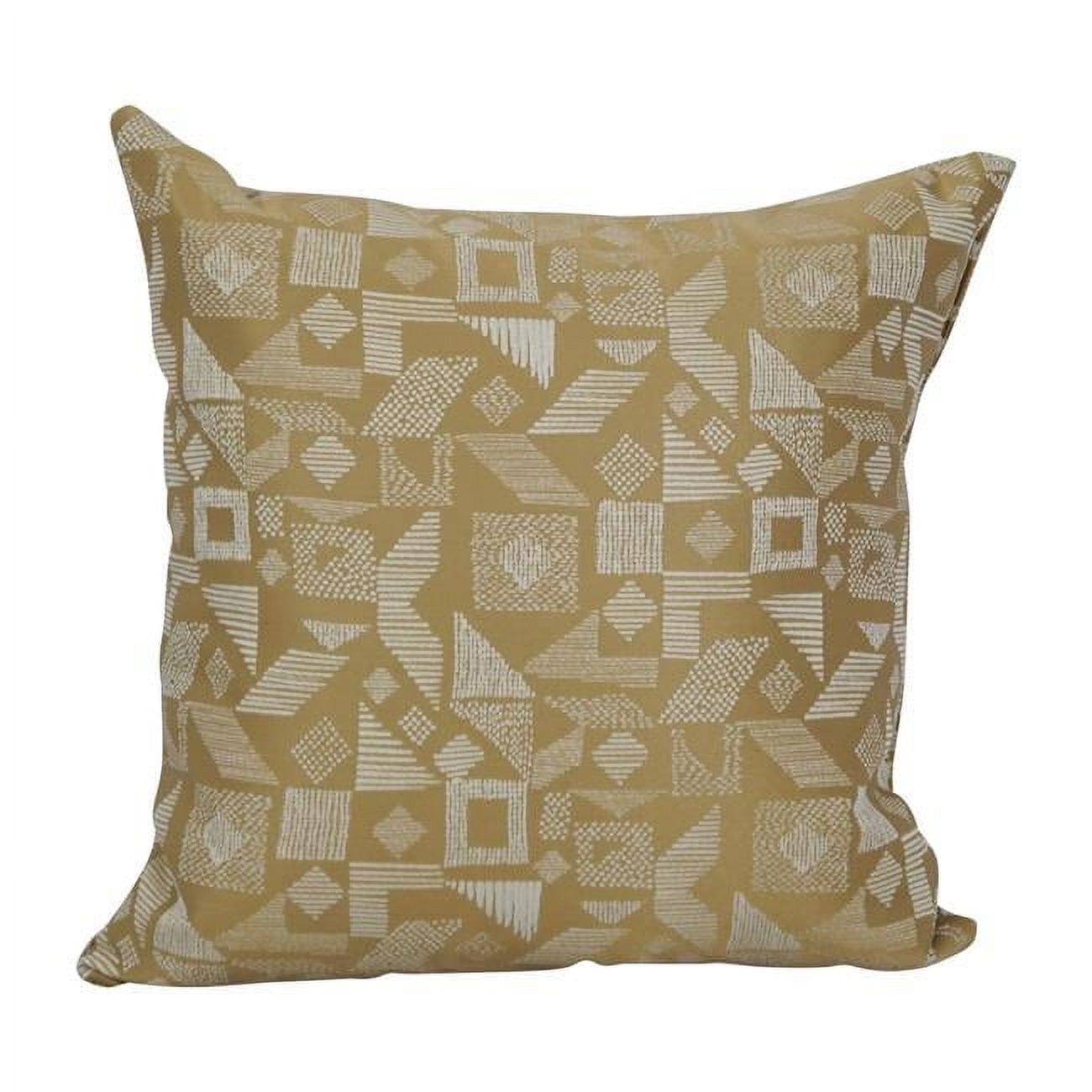 9910-S1-ID-114 17 in. Jacquard Throw Pillows with Inserts, Nina Camel