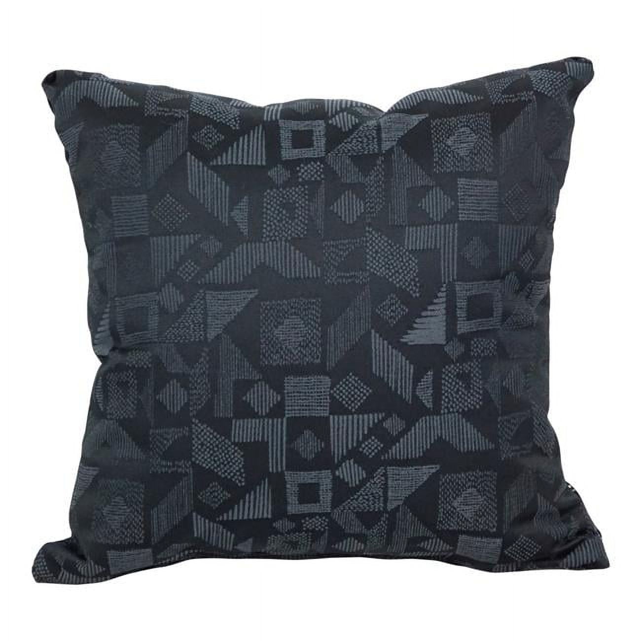 9910-S1-ID-116 17 in. Jacquard Throw Pillows with Inserts, Nina Jet